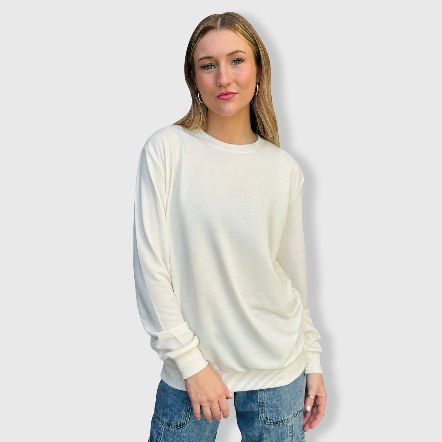 100% Polyester Sweatshirt Cotton-Feel