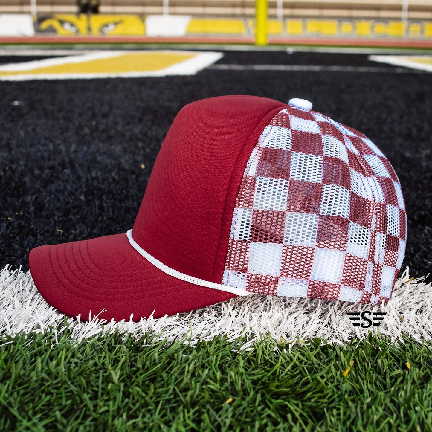 Checkered Mesh Back Cap