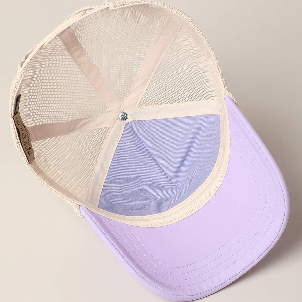 Plain Foam Rope Mesh Back Trucker Hat