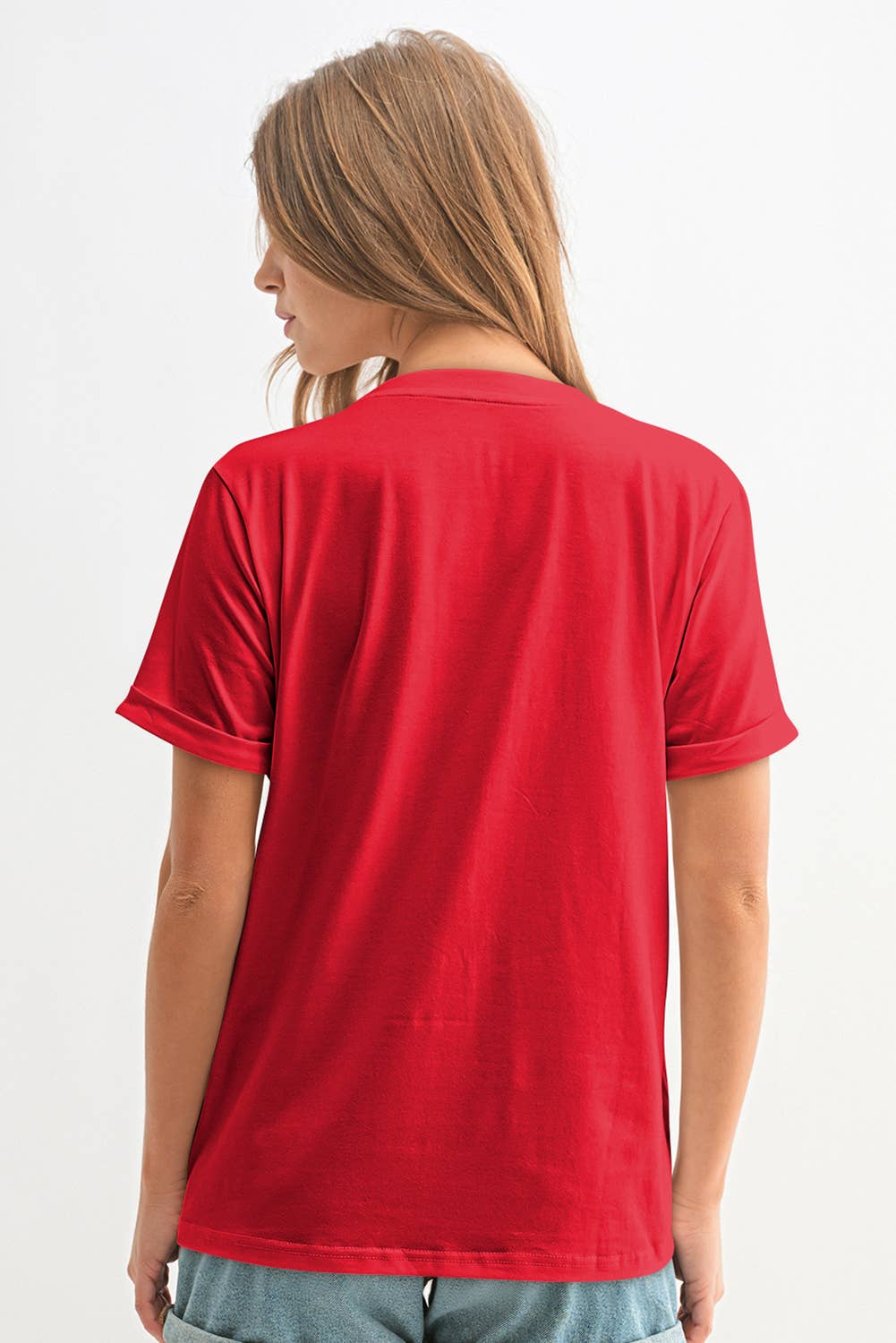 Sequin Rugby Football Patch Graphic T Shirt | S-3XL