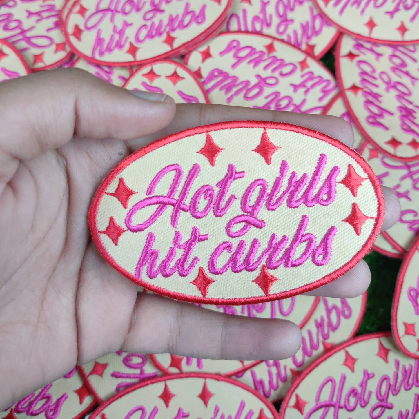 Hot girls hit curbs embroidered patch
