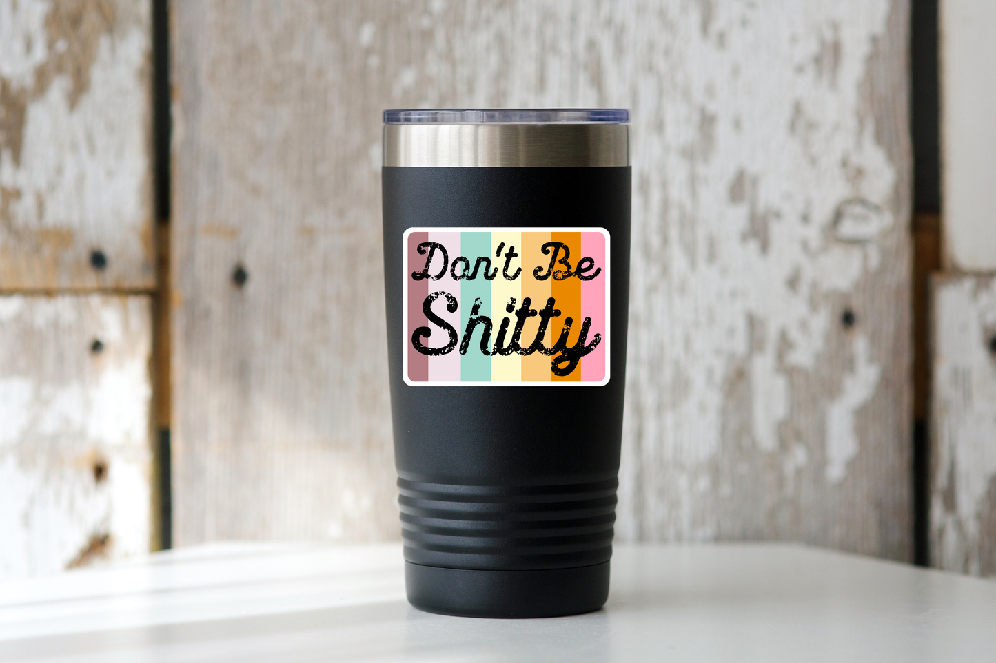 Don't Be Shitty Sticker - funny, pastel, cute, snarky, swear