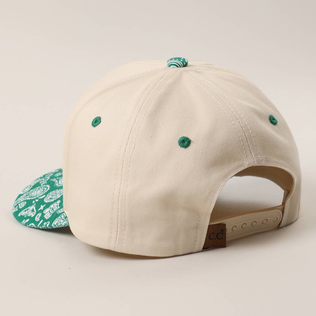 IF YOU'RE RICH I'M SINGLE Canvas Cotton Paisley Trucker Hat