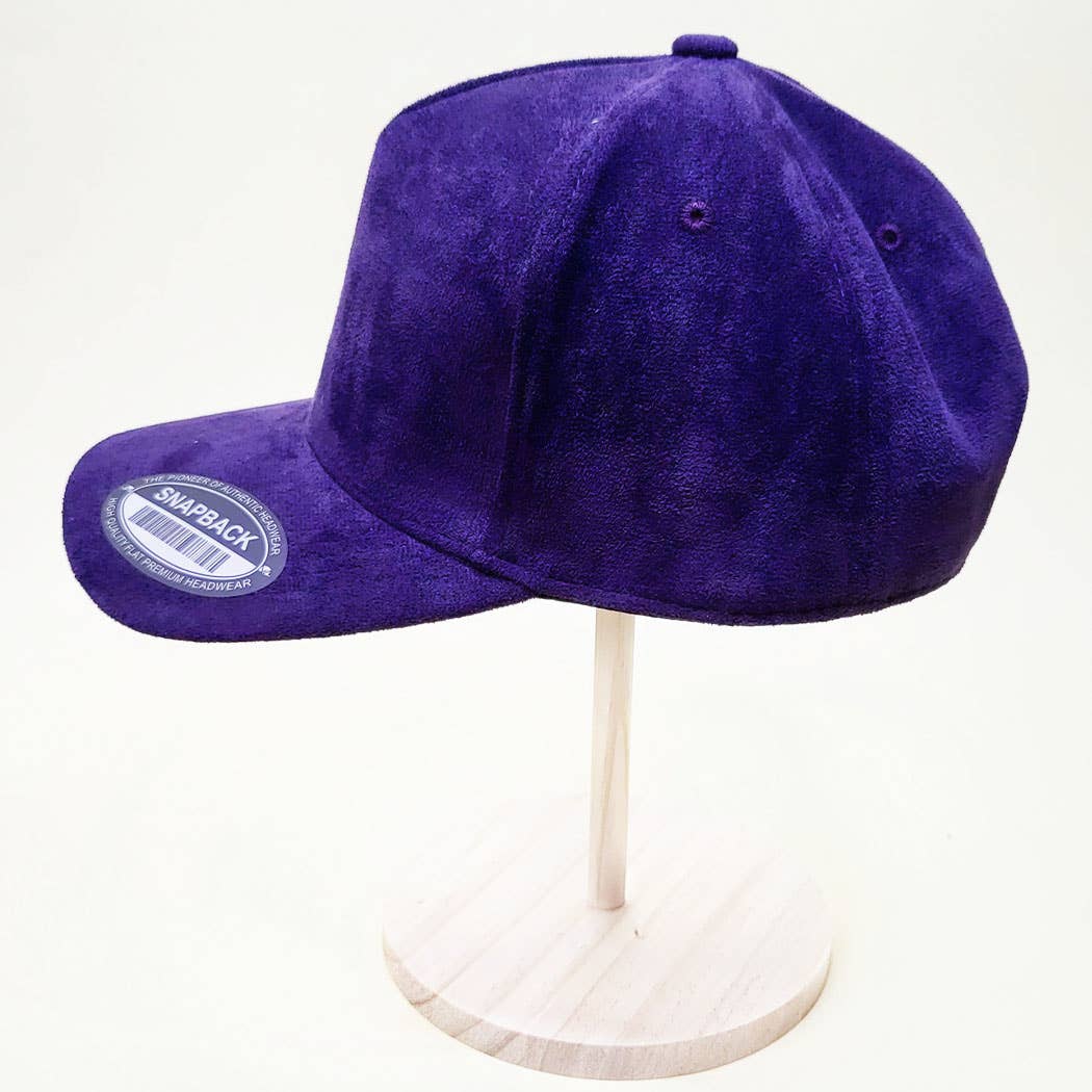 Dozen Solid Color Suede Snapback Hats
