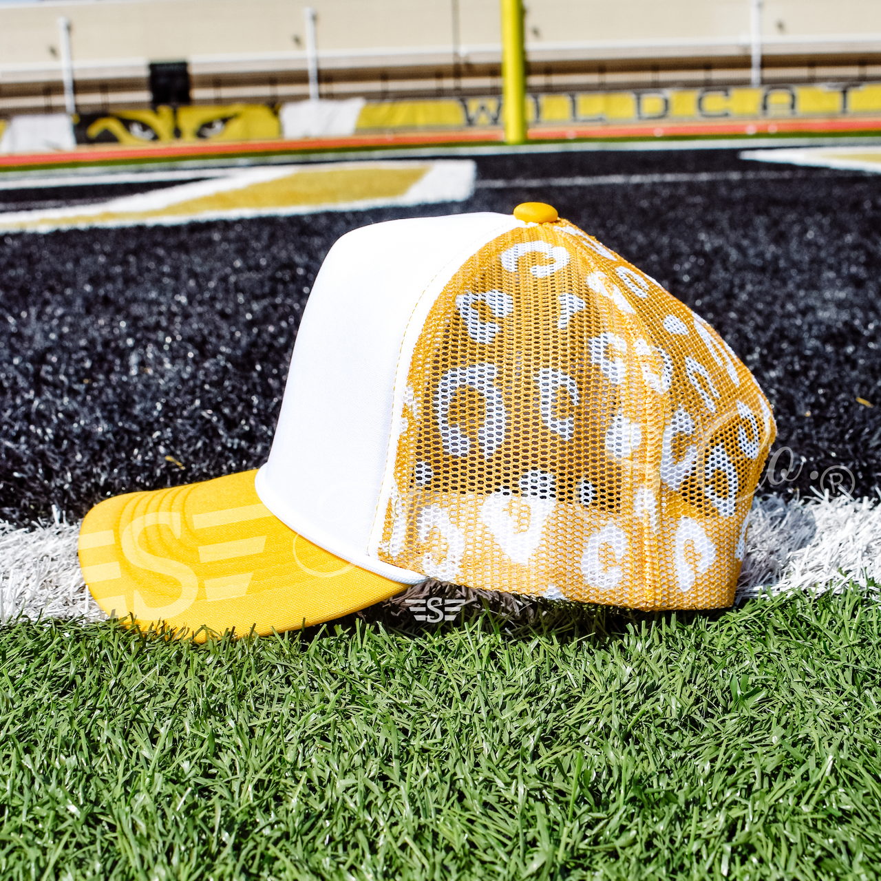 White Front Leopard Magna Pony™ Mesh Foam Trucker Hat