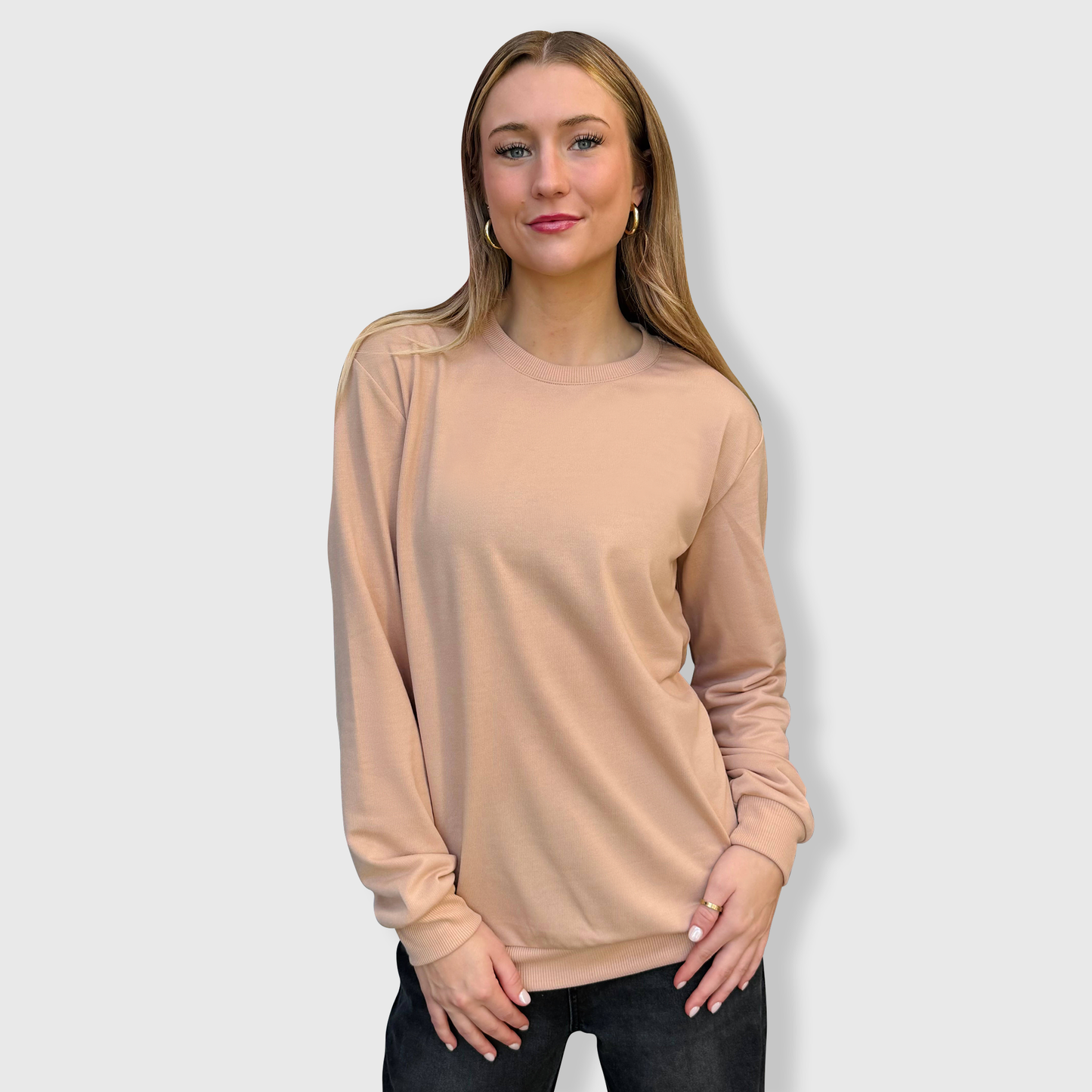 100% Polyester Sweatshirt Cotton-Feel