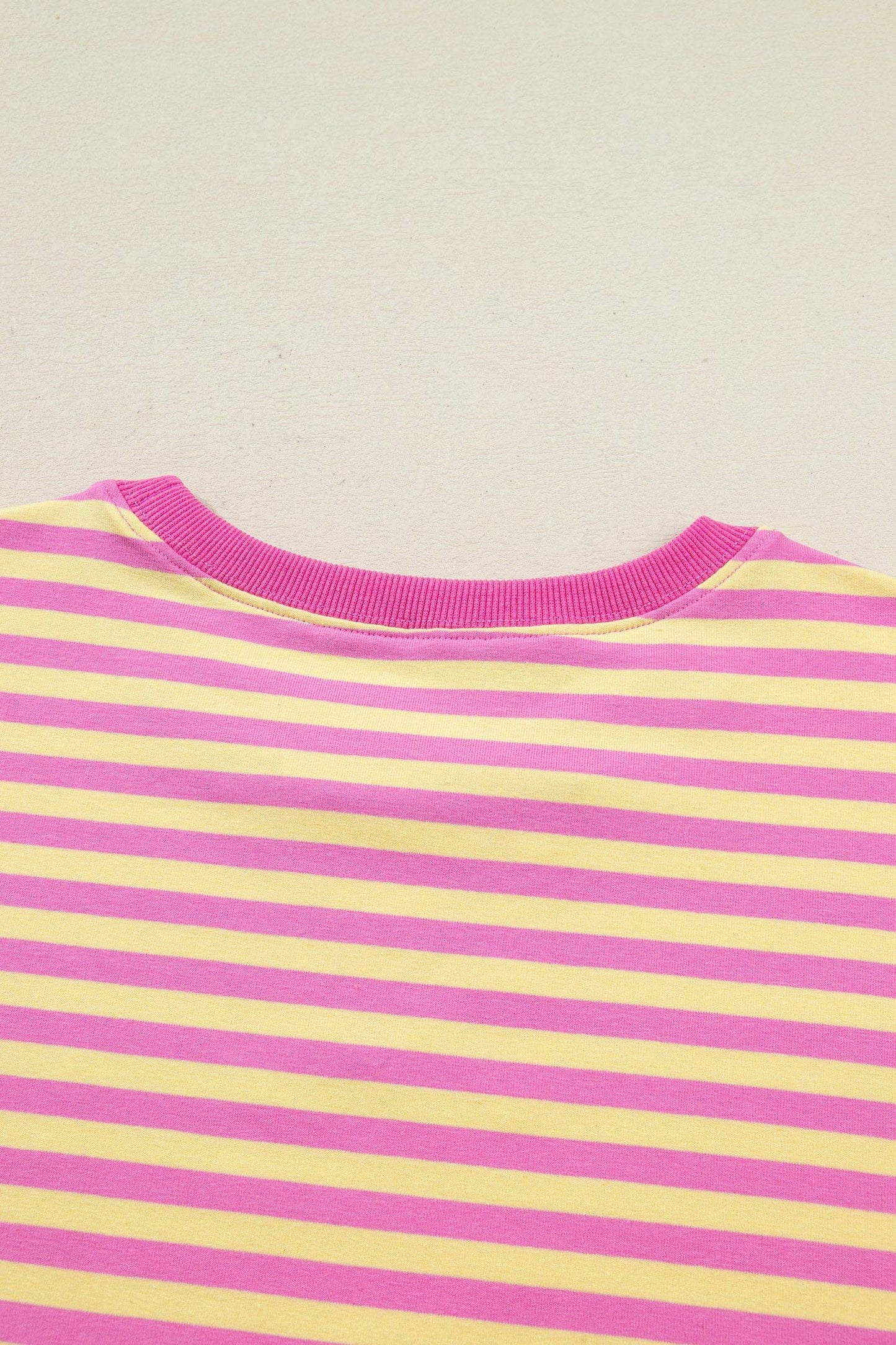Rose Stripe Stripe Terry Tee and Shorts Set