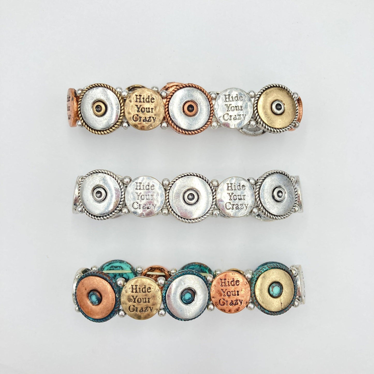 Hide Your Crazy Bullet Western Stretch Bracelet