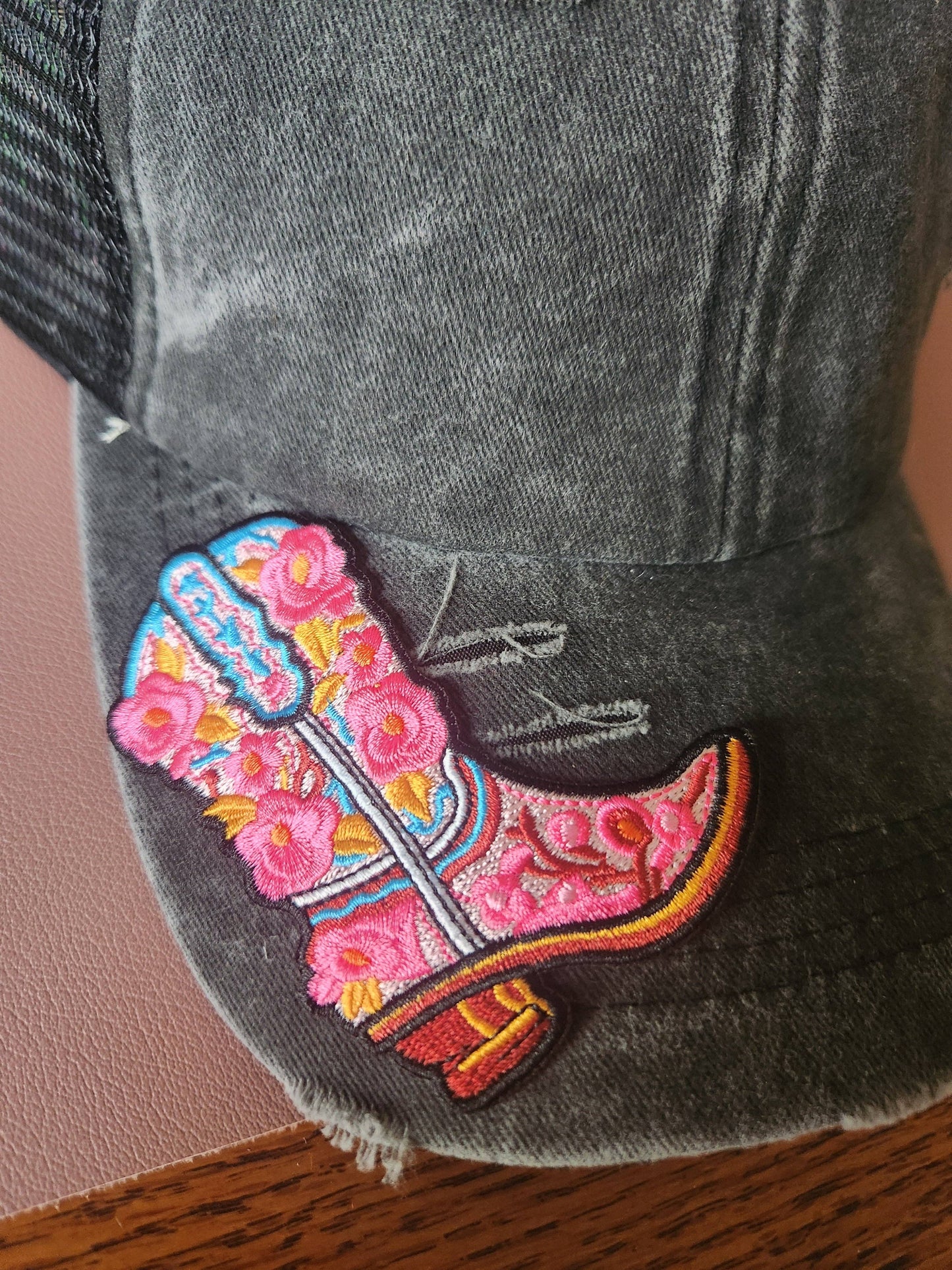 Floral Boot Iron-On PATCH