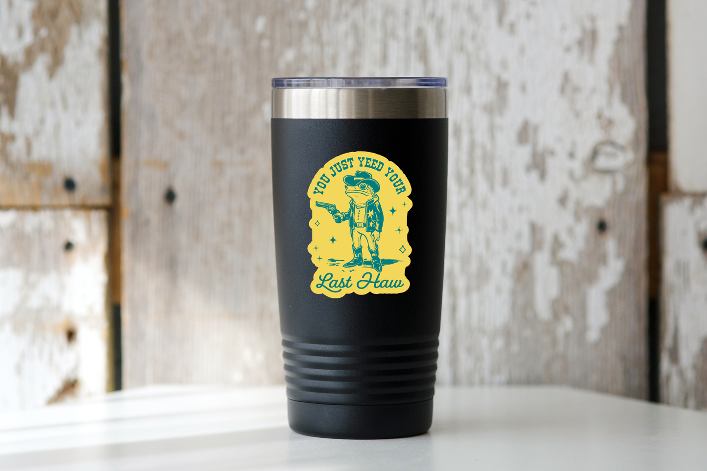 You Just Yeed Your Last Haw Sticker - frog, sheriff, western