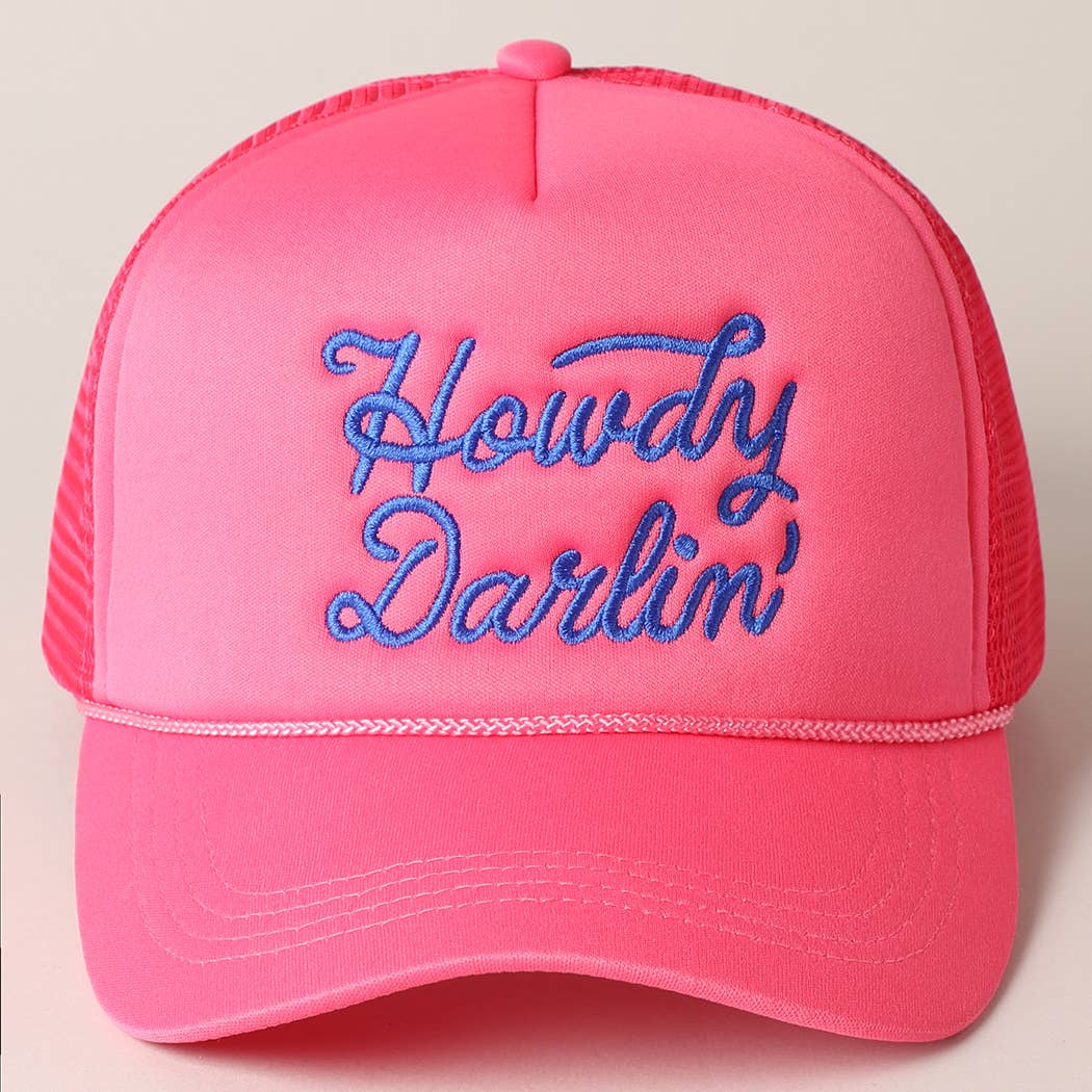 Howdy Darlin' Embroidered Mesh Back Trucker Cap