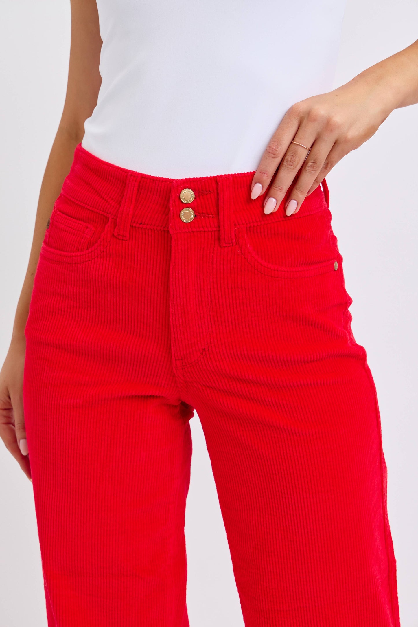 High Waisted Corduroy Trouser Wide