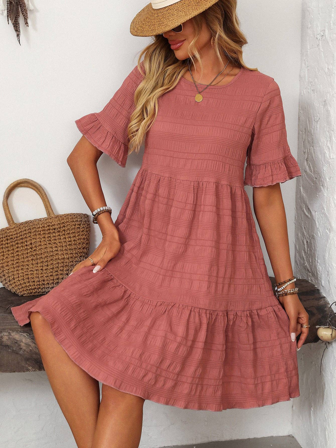 Loose Casual Short-Sleeve Elegant Dress