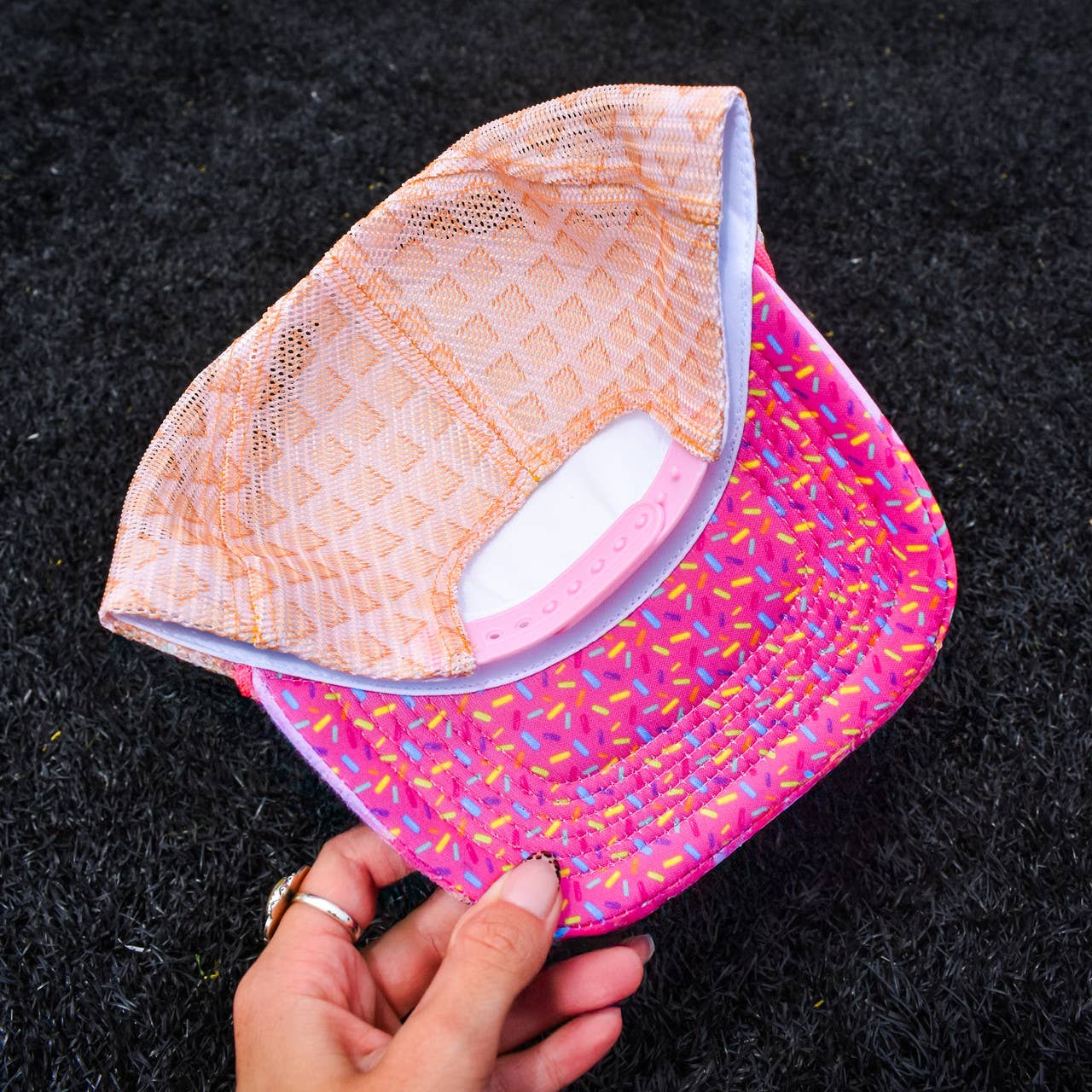 Ice Cream Drip Printed Mesh Trucker Hat