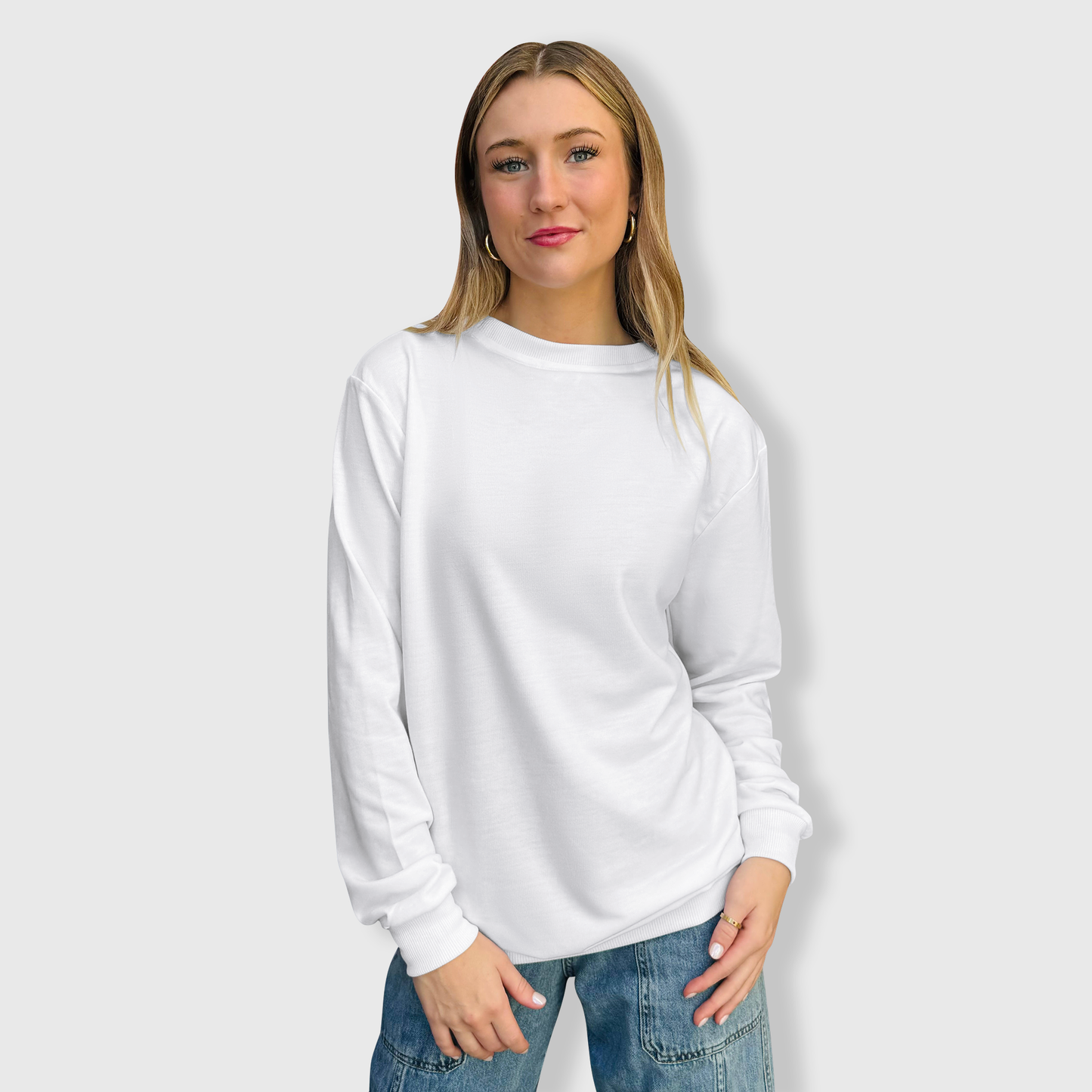 100% Polyester Sweatshirt Cotton-Feel