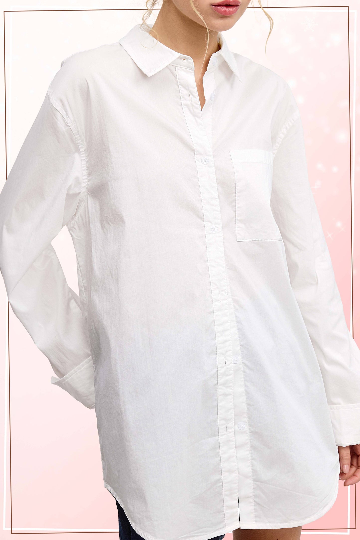 SRT7809-Classic Collared Button Down Poplin Shirts