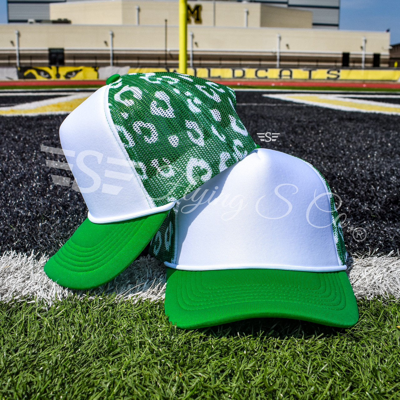 White Front Leopard Magna Pony™ Mesh Foam Trucker Hat