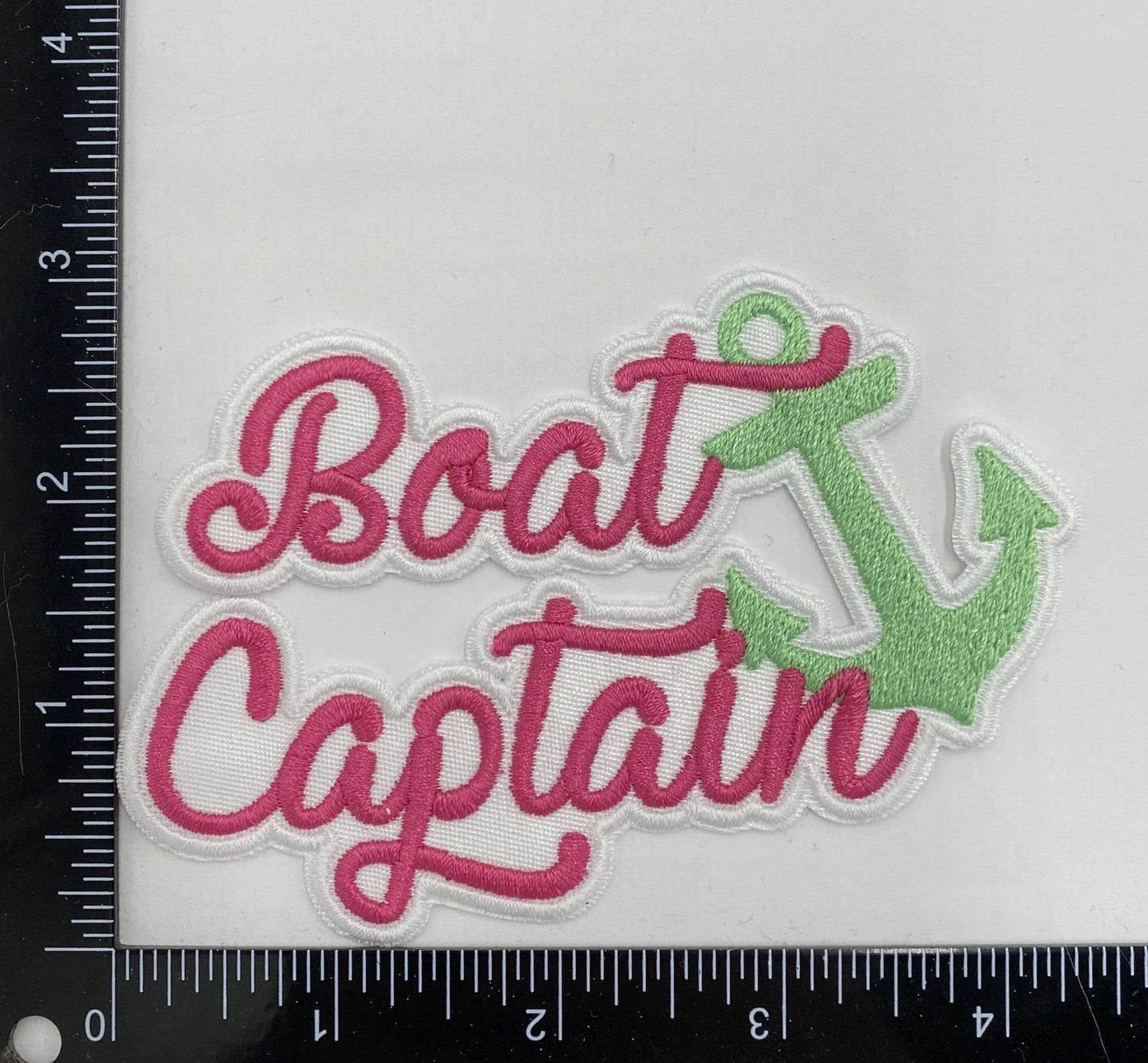 Boat Captain, Embroidered, Iron on Patch