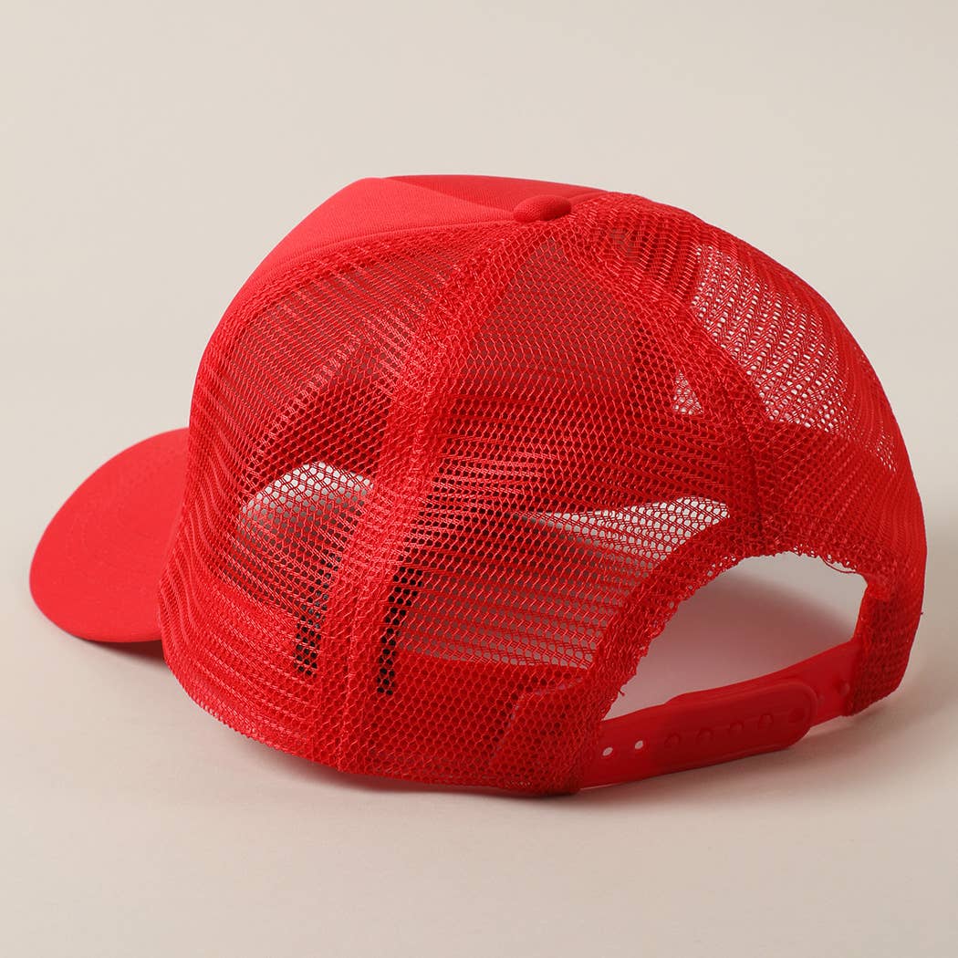 American Cowgirl Embroidery Foam Trucker Hat