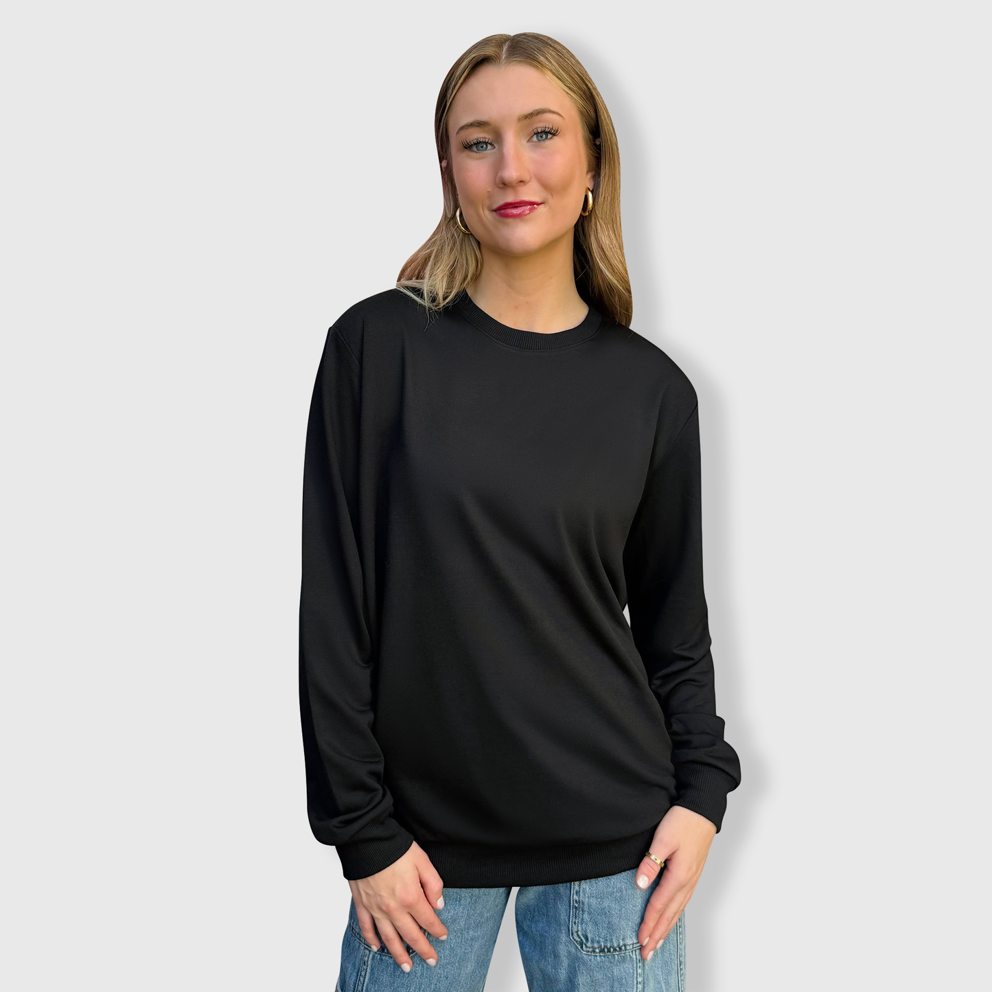 100% Polyester Sweatshirt Cotton-Feel