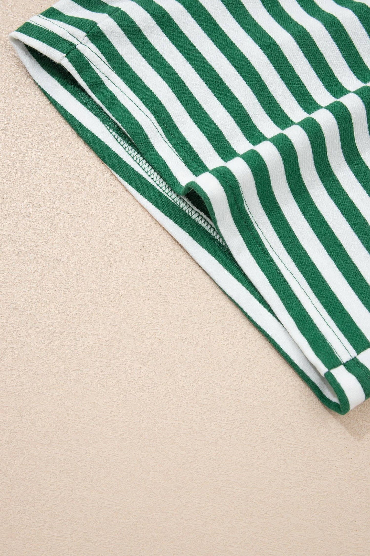 Rose Stripe Stripe Terry Tee and Shorts Set