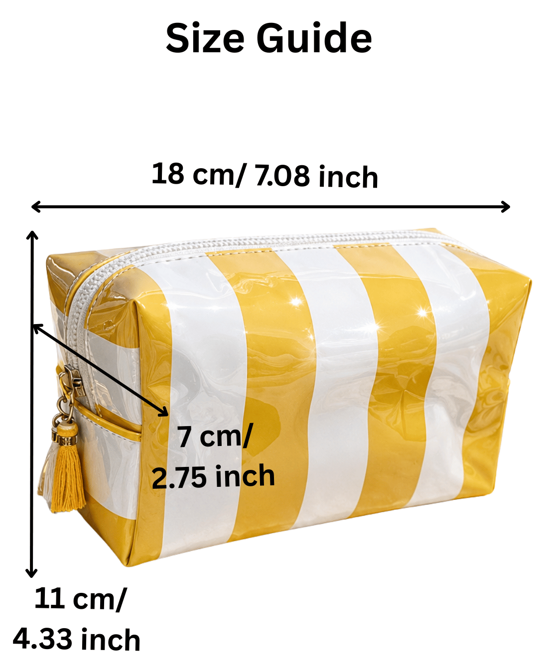 PVC Waterproof Wide Stripe Beach Make Up Bags-W