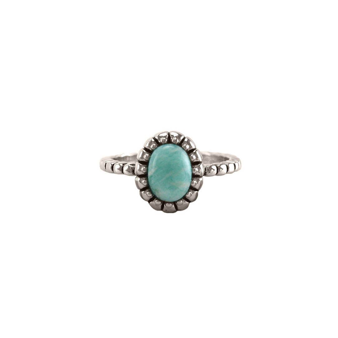 Oval Natural Stone Ring