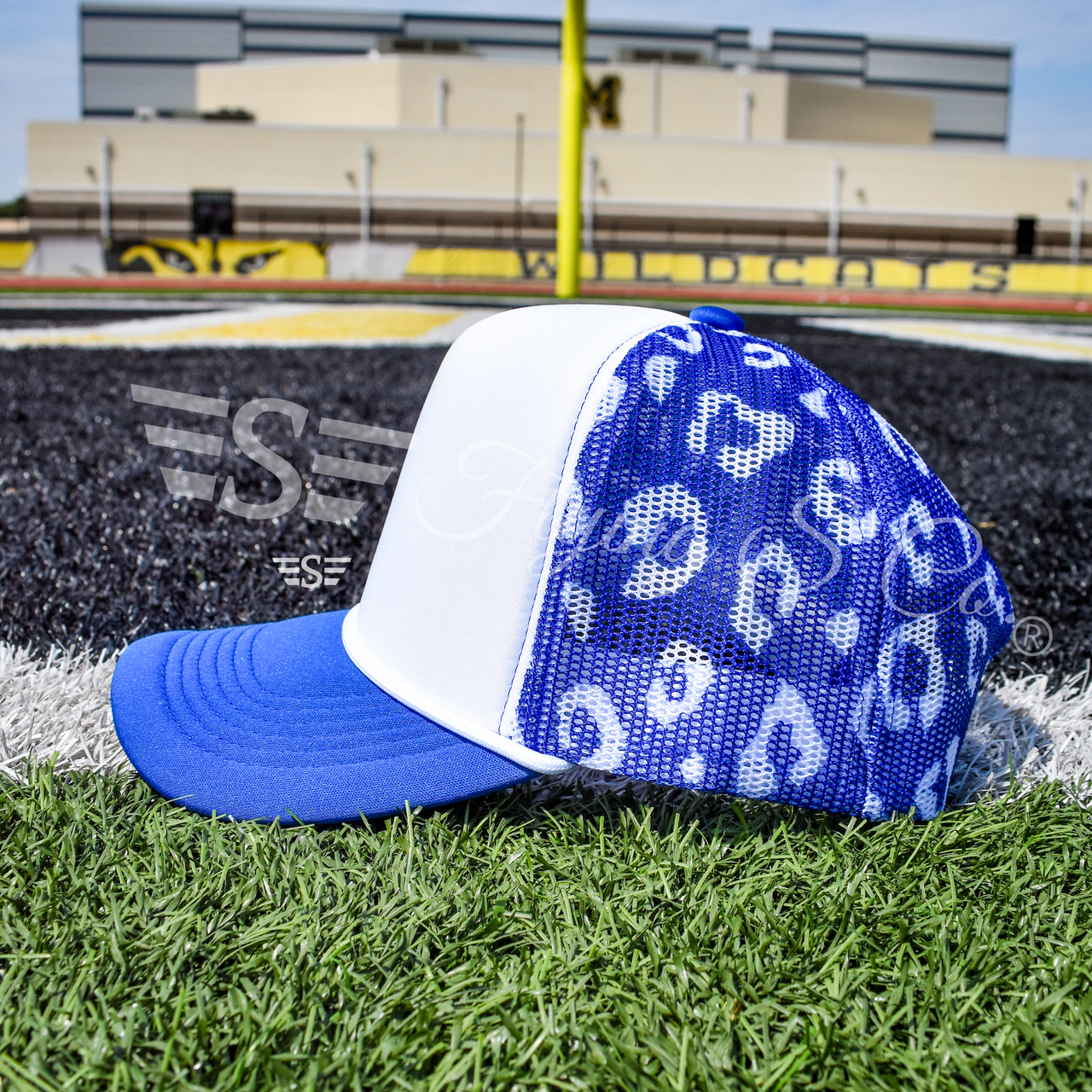 White Front Leopard Magna Pony™ Mesh Foam Trucker Hat