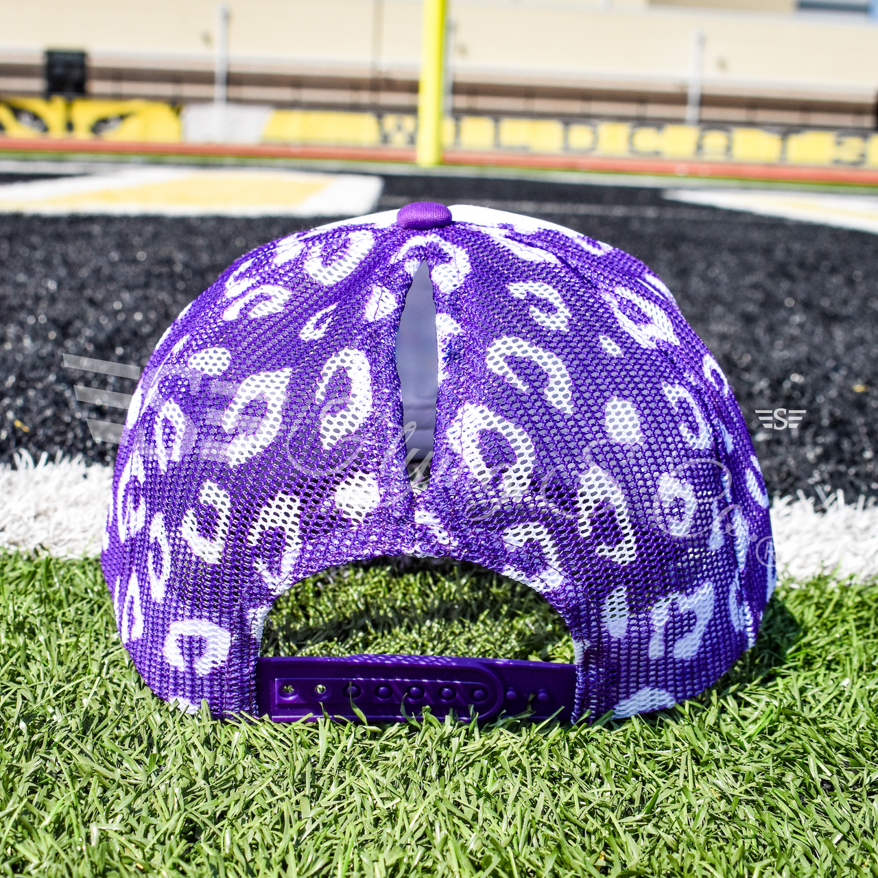 White Front Leopard Magna Pony™ Mesh Foam Trucker Hat
