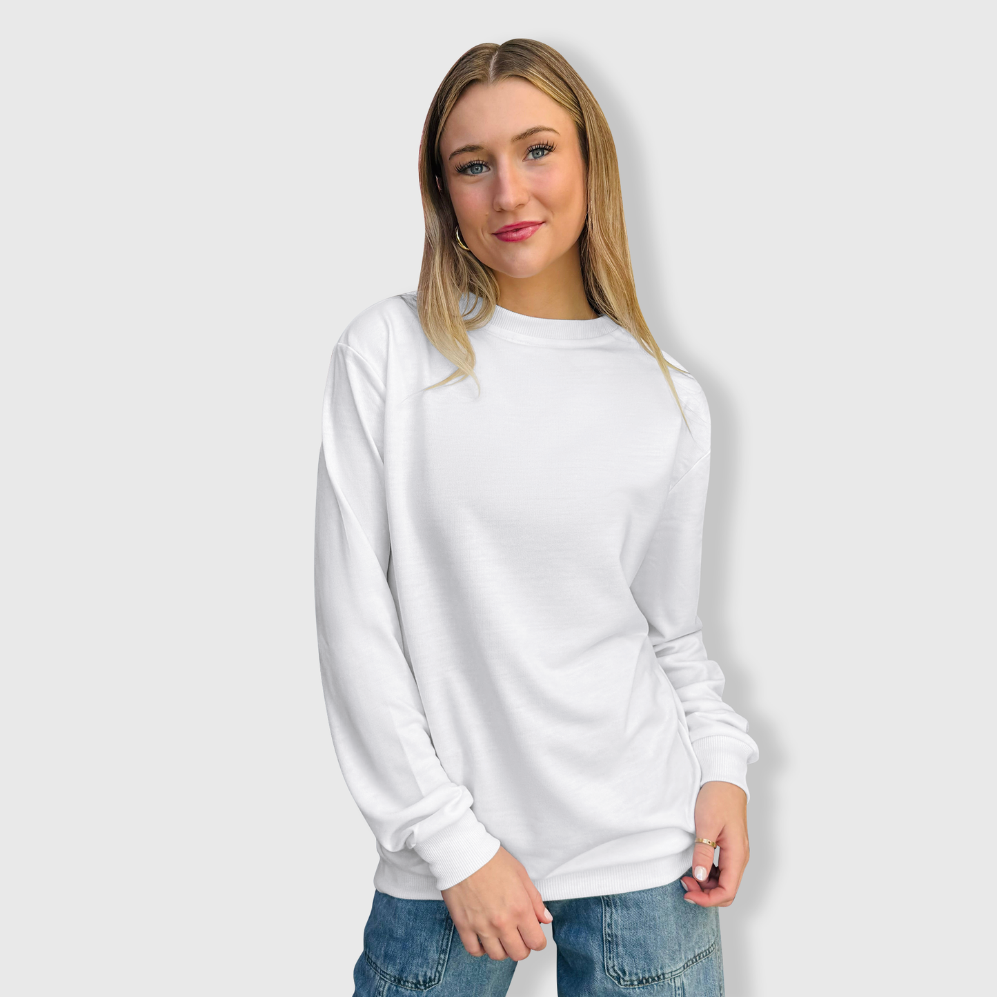 100% Polyester Sweatshirt Cotton-Feel