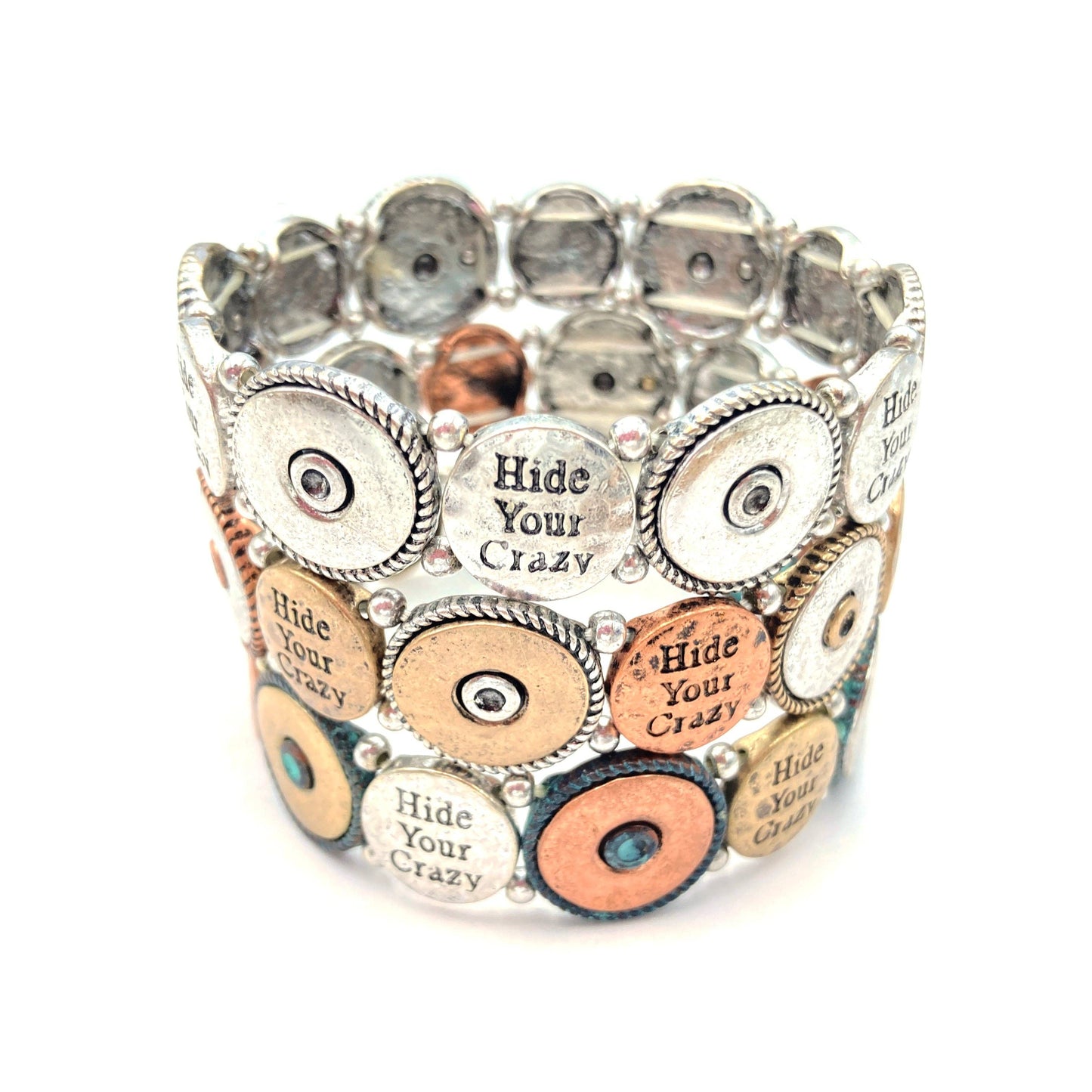 Hide Your Crazy Bullet Western Stretch Bracelet