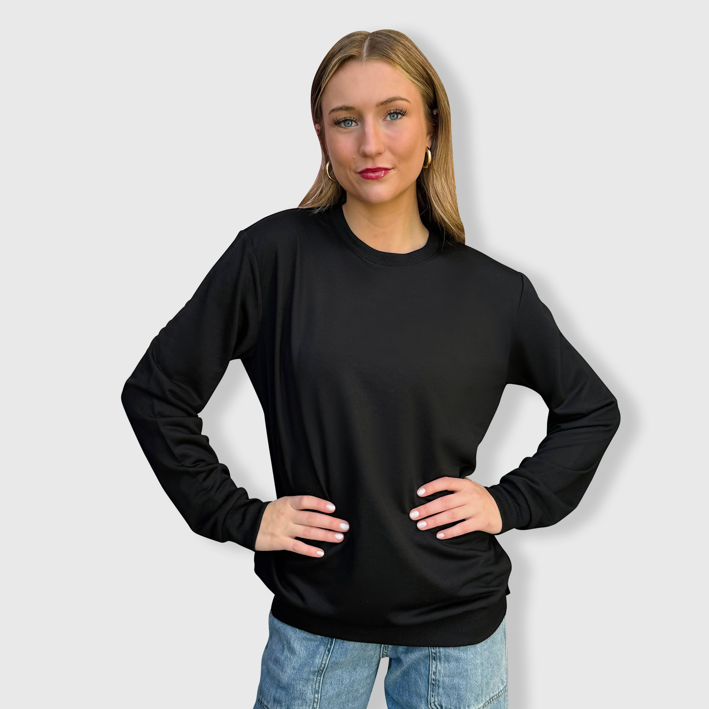 100% Polyester Sweatshirt Cotton-Feel