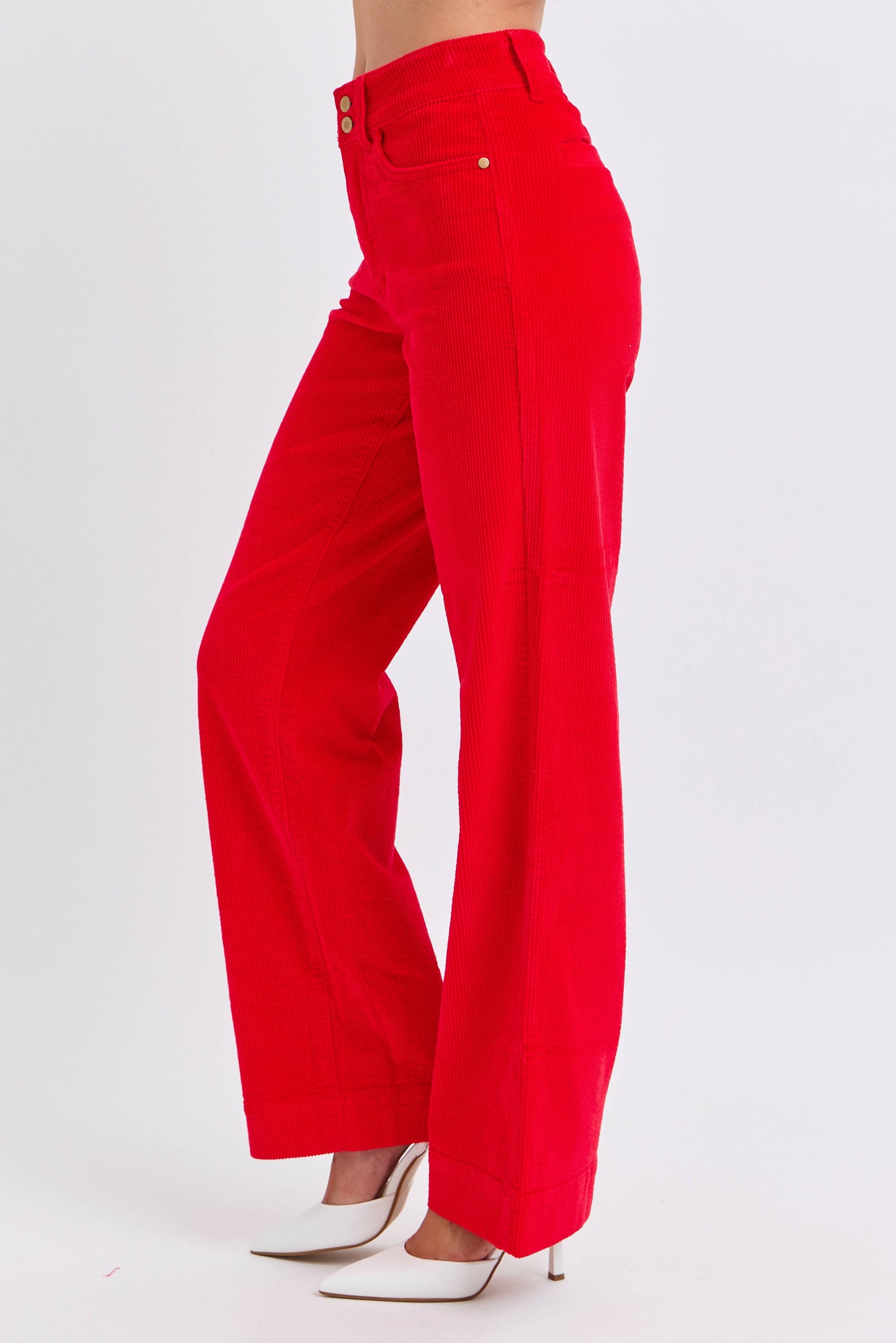 High Waisted Corduroy Trouser Wide