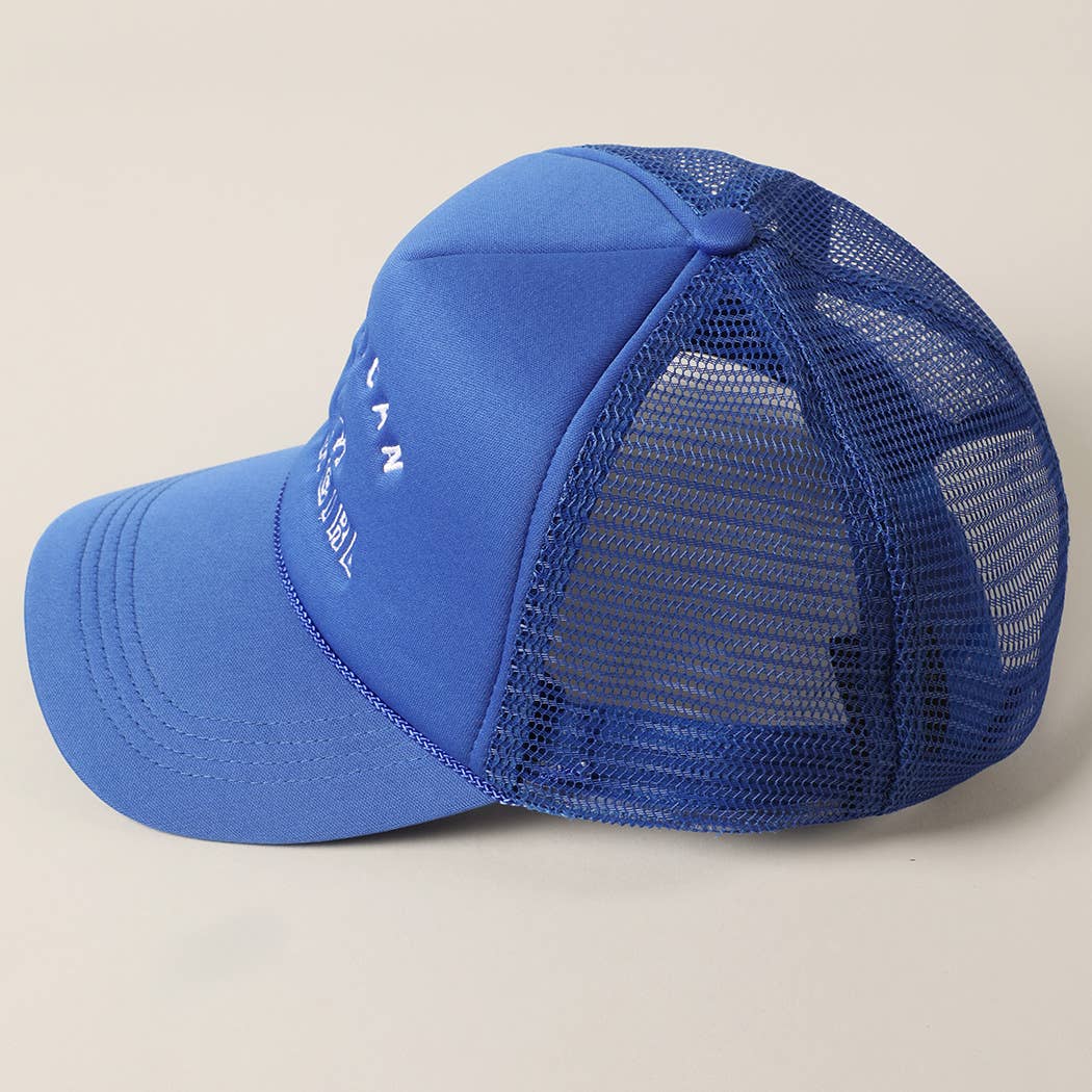 American Cowgirl Embroidery Foam Trucker Hat