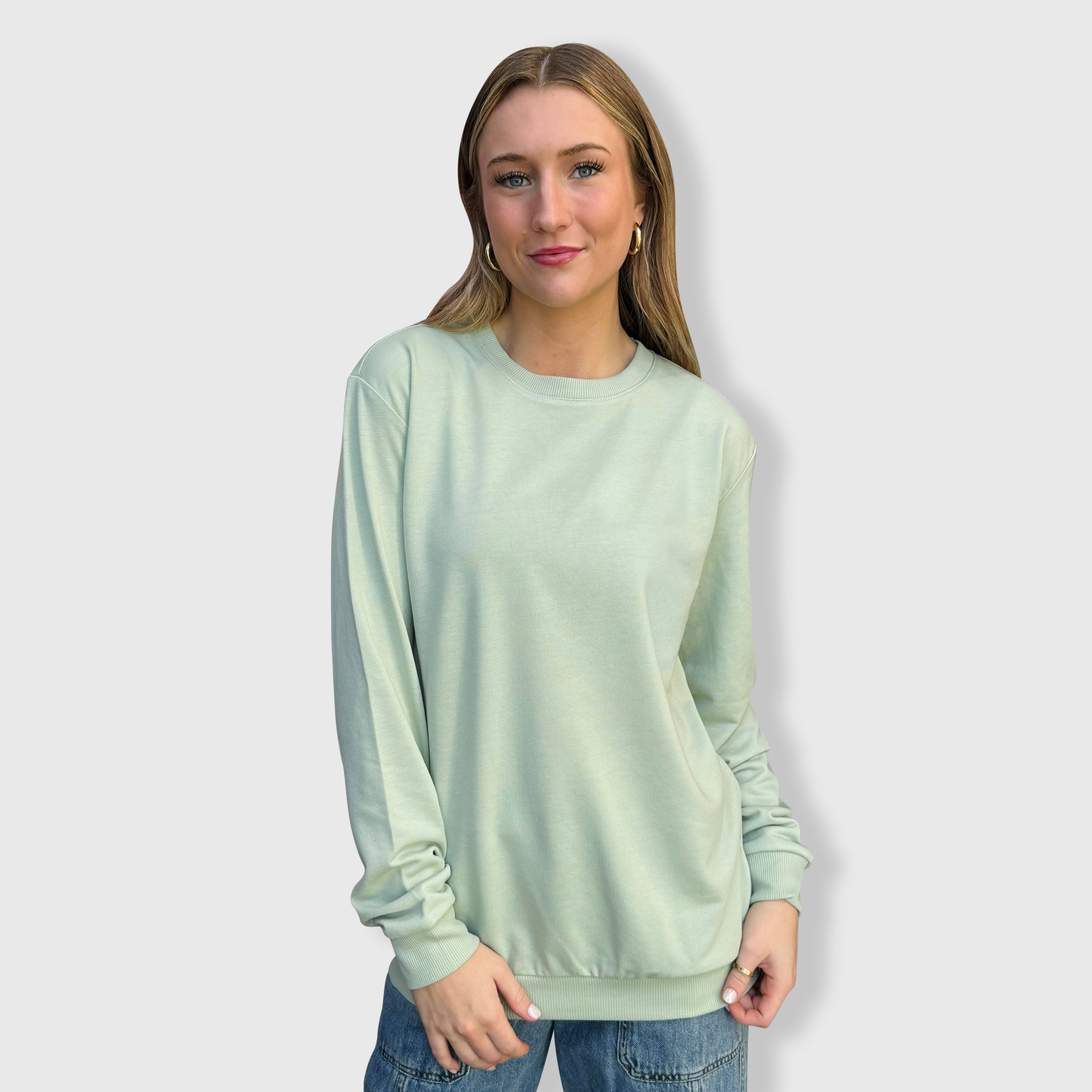 100% Polyester Sweatshirt Cotton-Feel