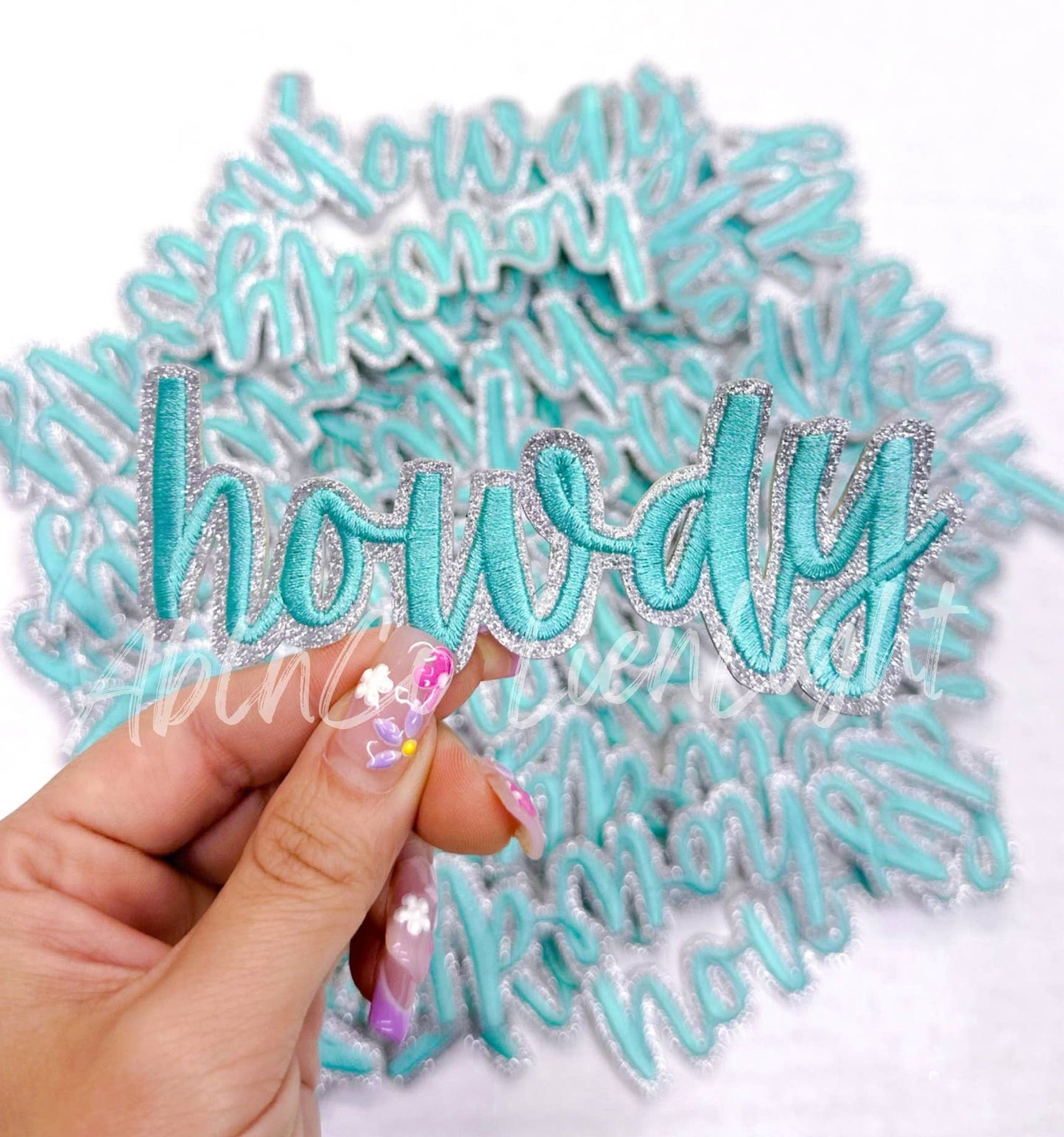 Howdy sticker adhesive concert clear bag patch