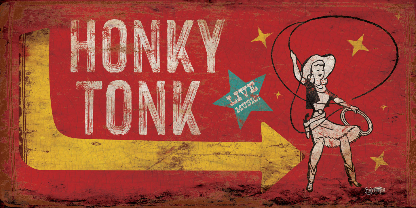 Honky Tonk - 18"x36" Lighted Artwork