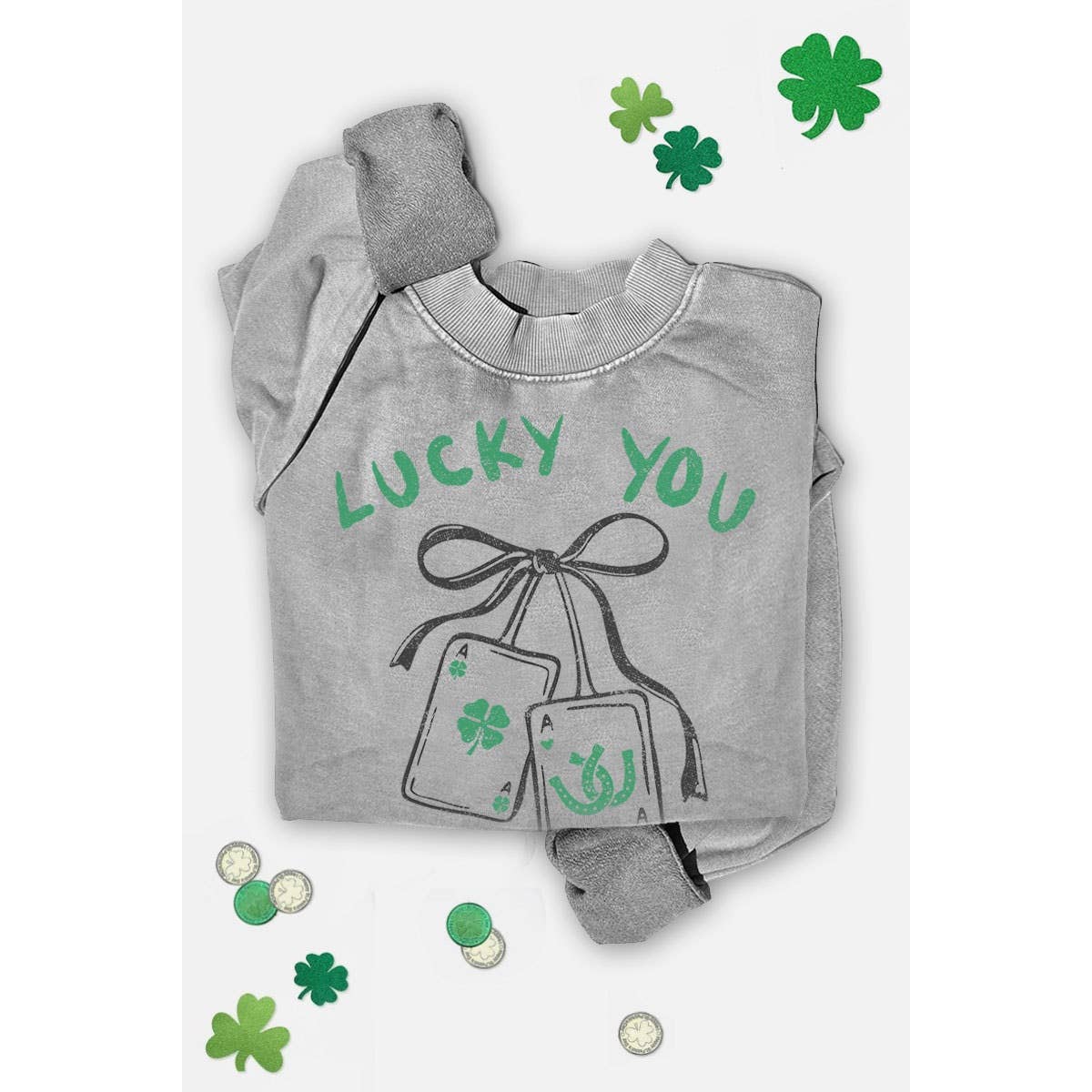 LUCKY YOU MINERAL GRAPHIC SWEATWHIRTS