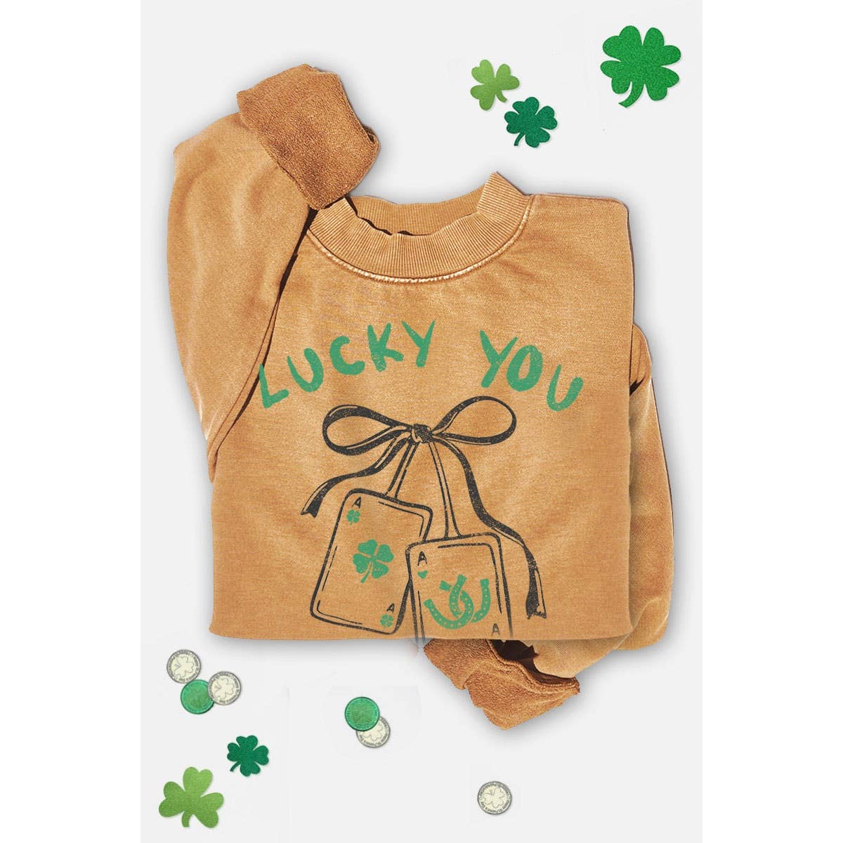 LUCKY YOU MINERAL GRAPHIC SWEATWHIRTS