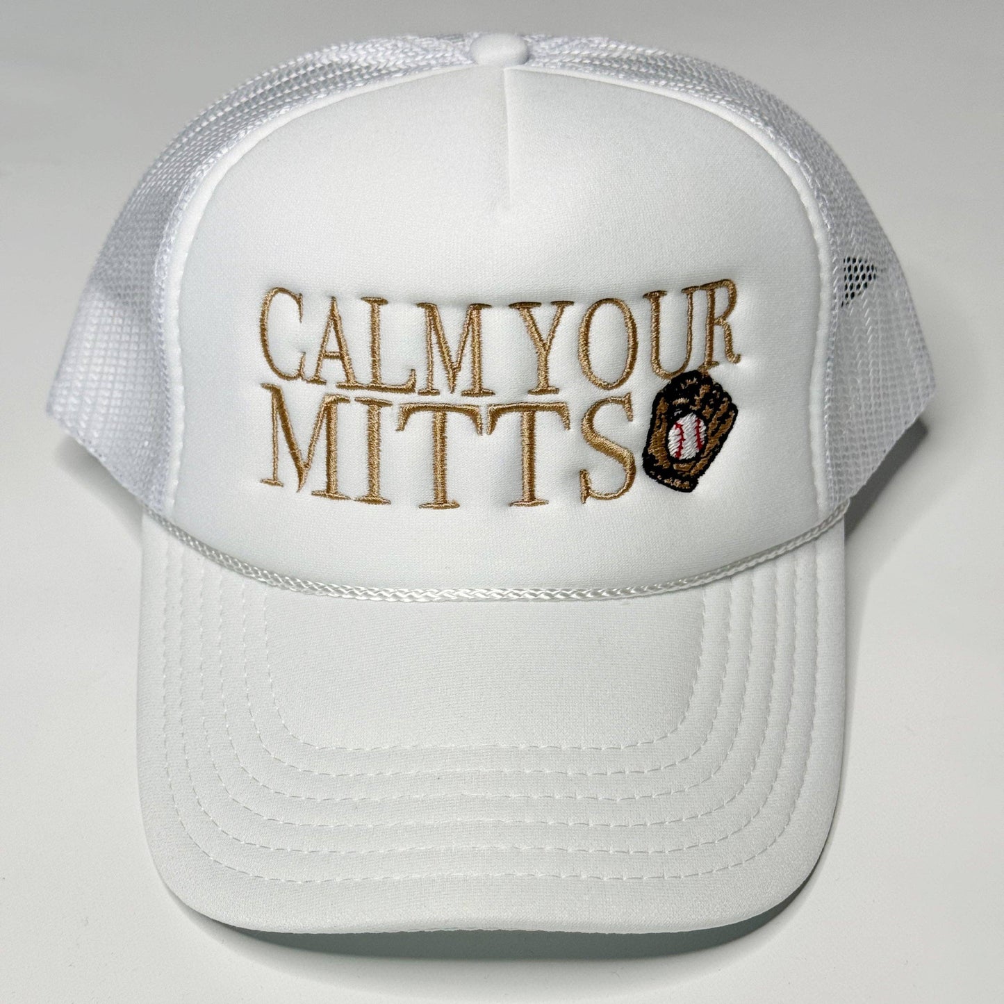 Baseball Calm Your Mitts Trucker Hat