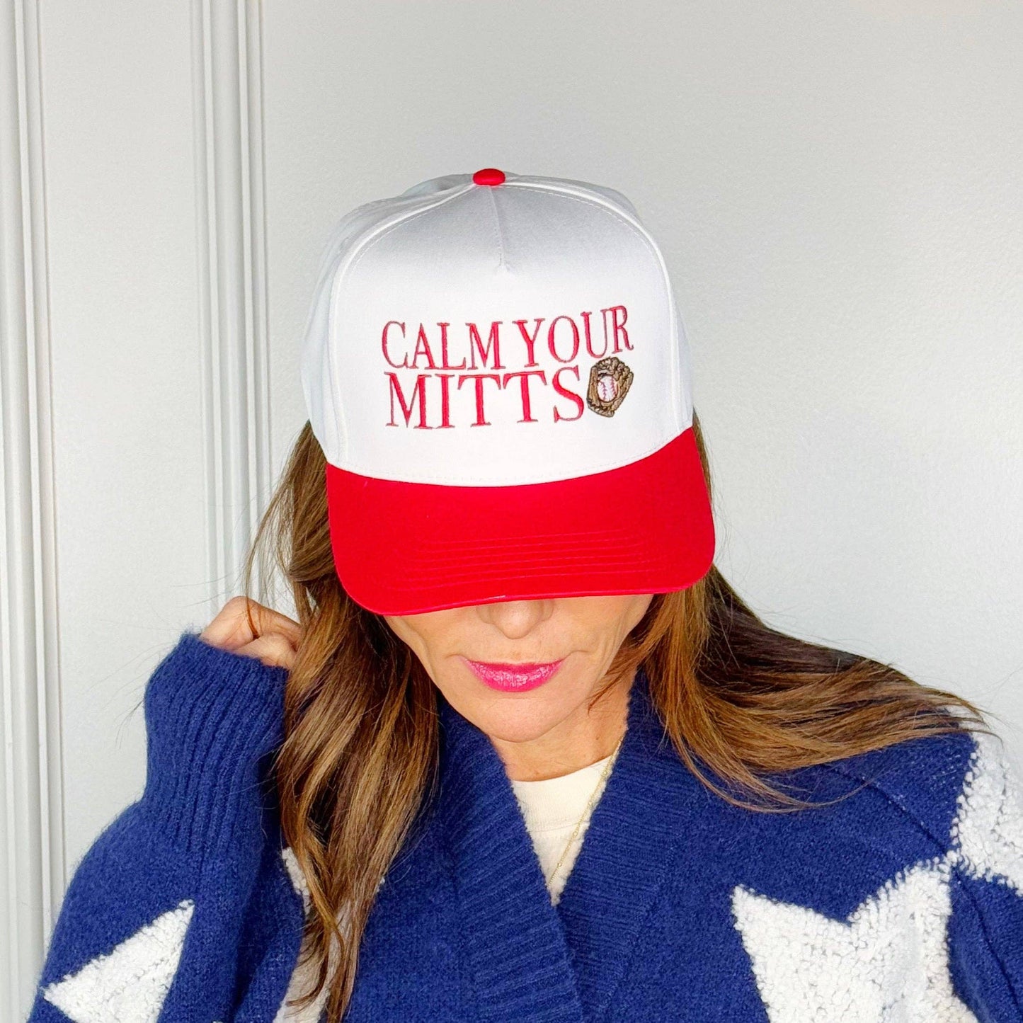 Baseball Calm Your Mitts Trucker Hat
