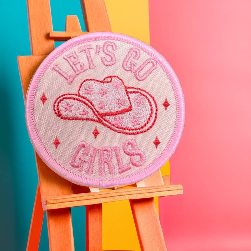 Let's go girls embroidered patches for trucker hat!