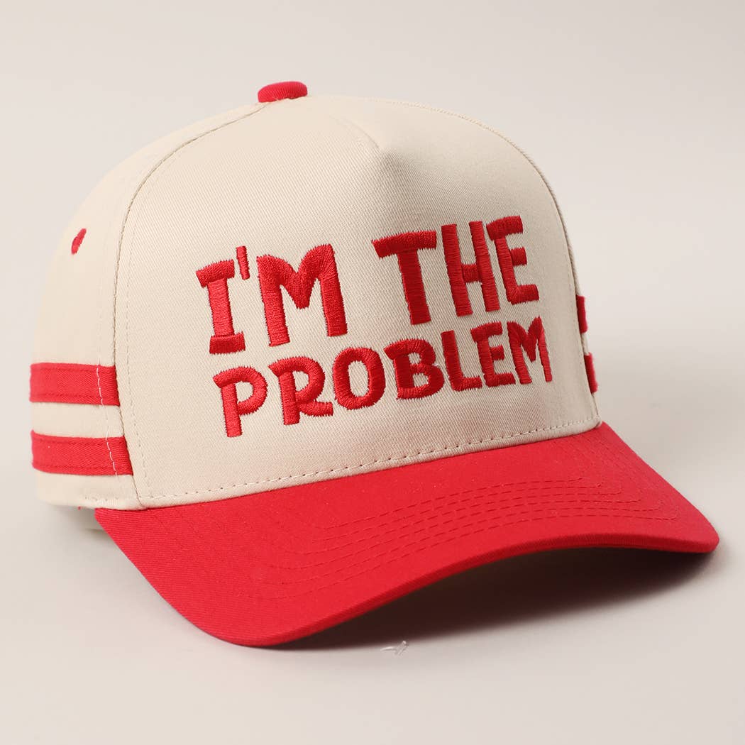 I'M THE PROBLEM Two-Tone Cotton Two Stripes Trucker Hat