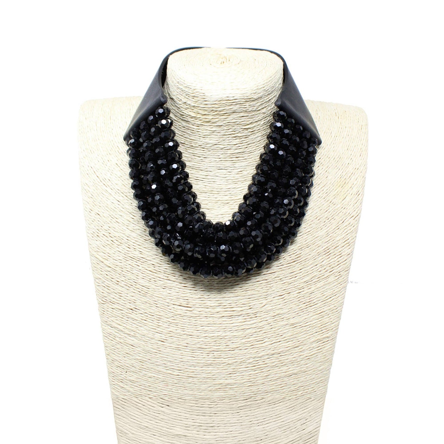 Multi Strand Crystal Statement Necklace