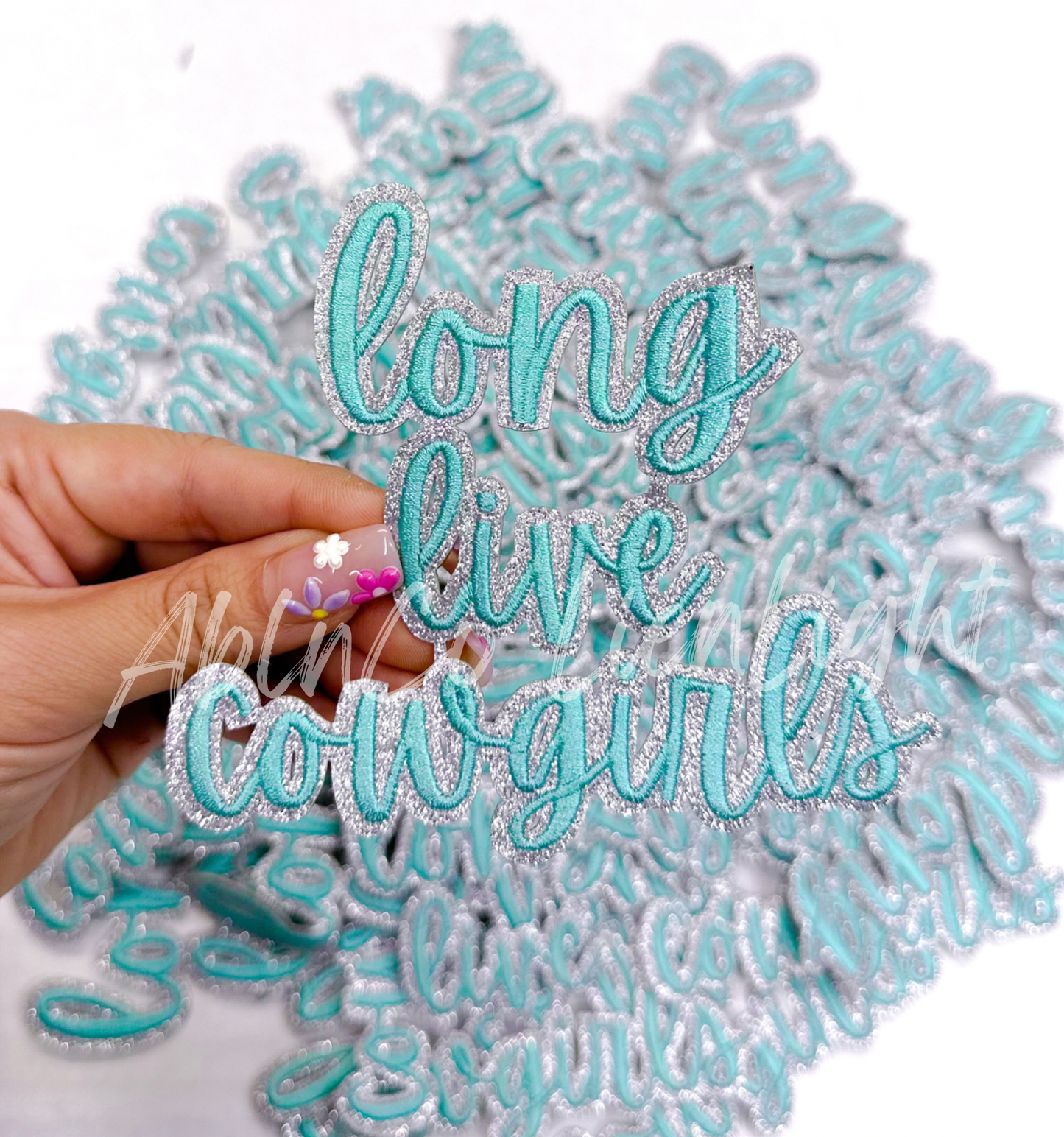 Long live cowgirls sticker adhesive concert clear bag patch