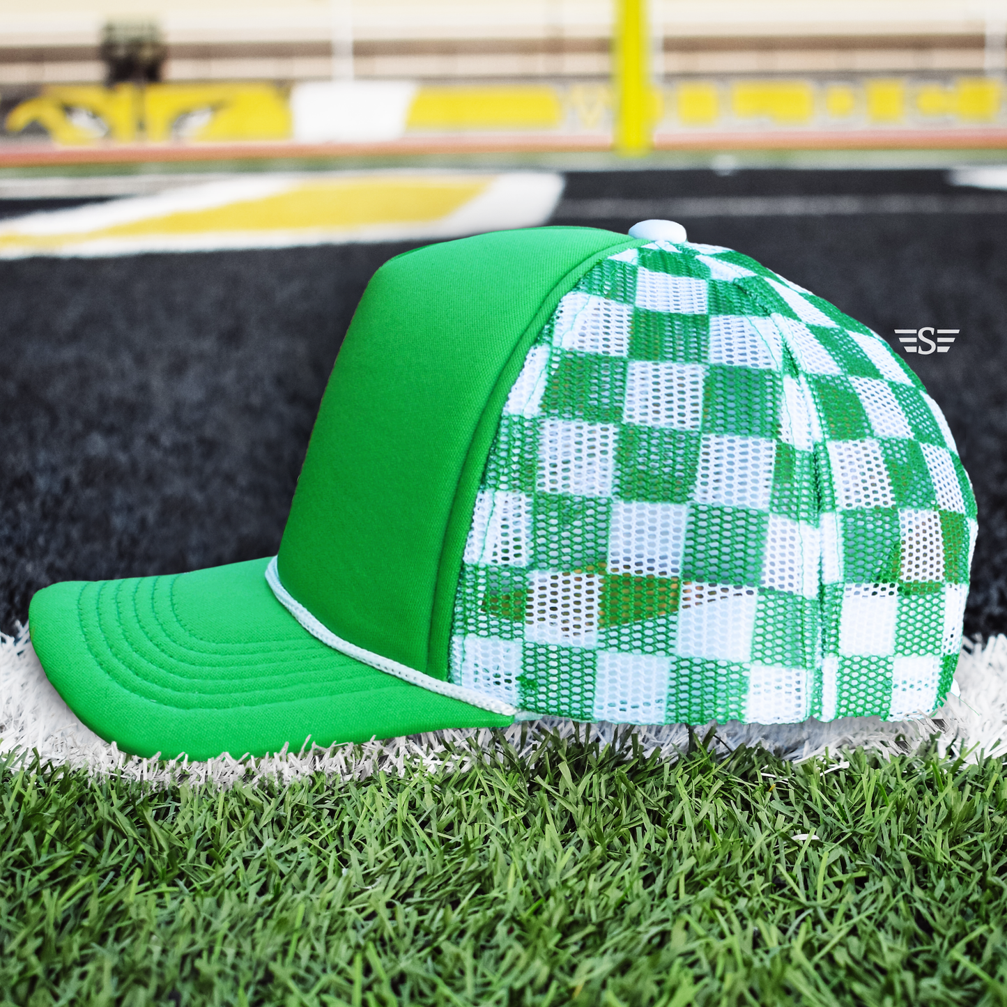 Checkered Mesh Back Cap