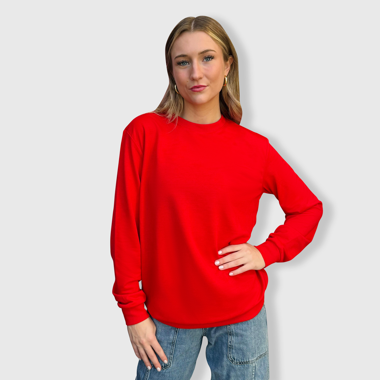 100% Polyester Sweatshirt Cotton-Feel