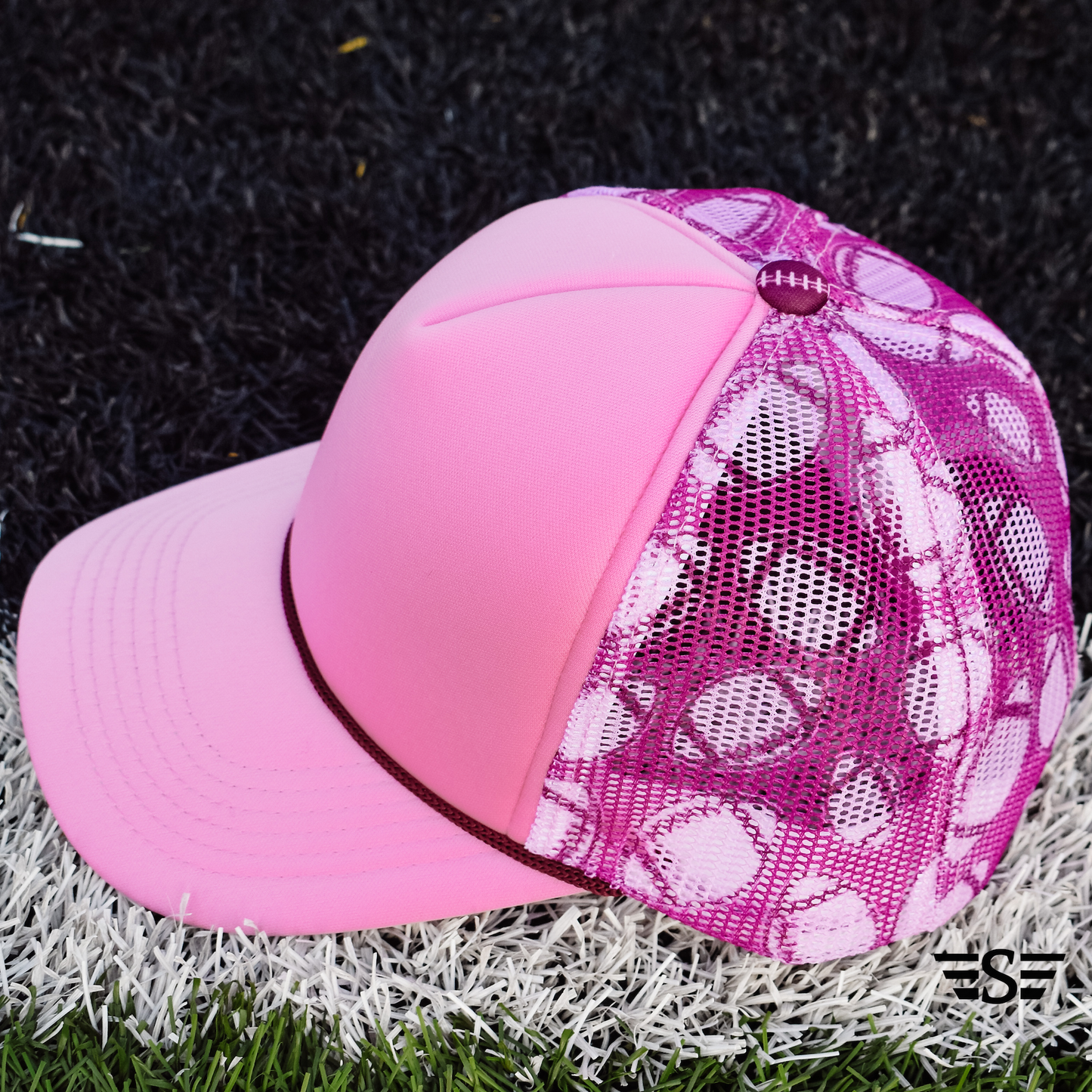 Football Mesh Back Foam Trucker Cap