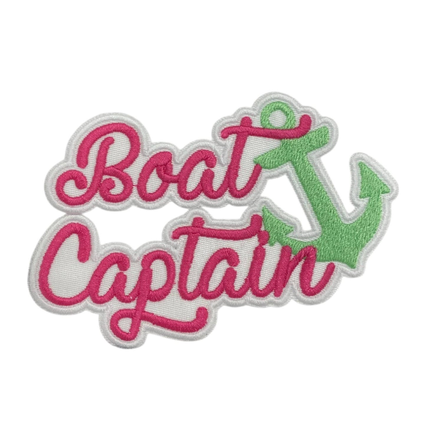 Boat Captain, Embroidered, Iron on Patch