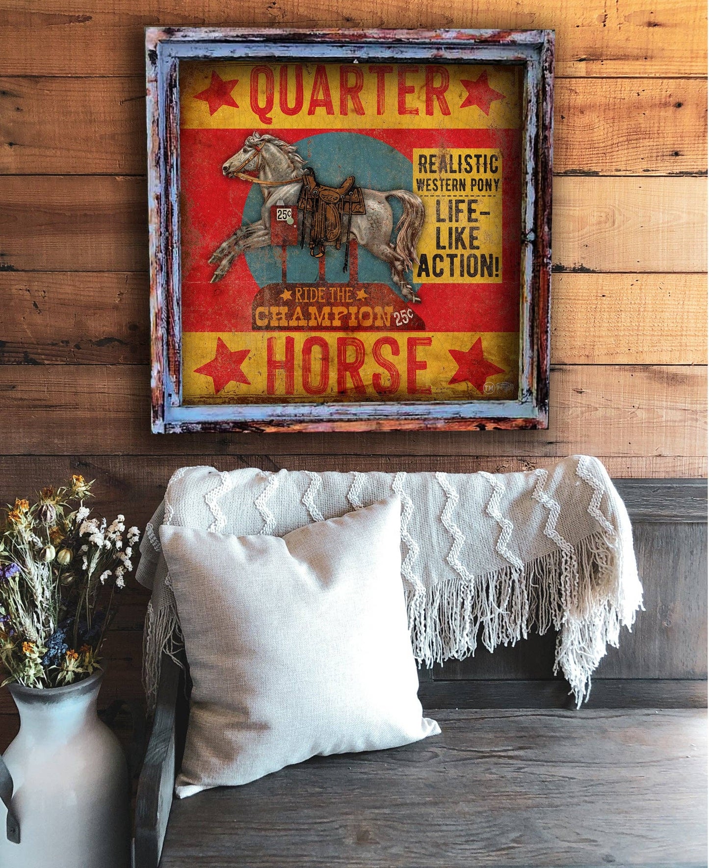 Quarter Horse Square Framed Canvas